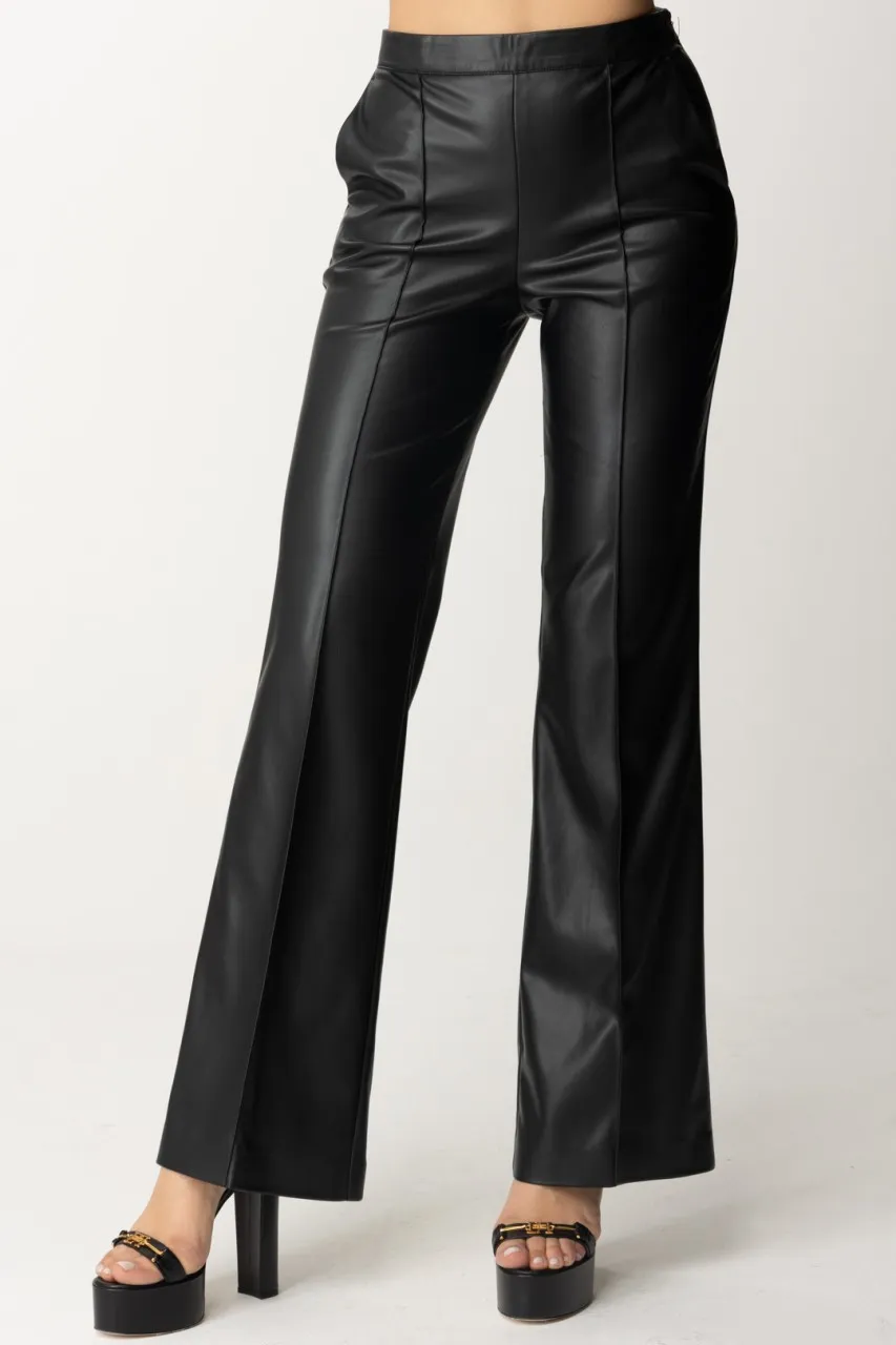 Pantaloni effetto pelle Nero