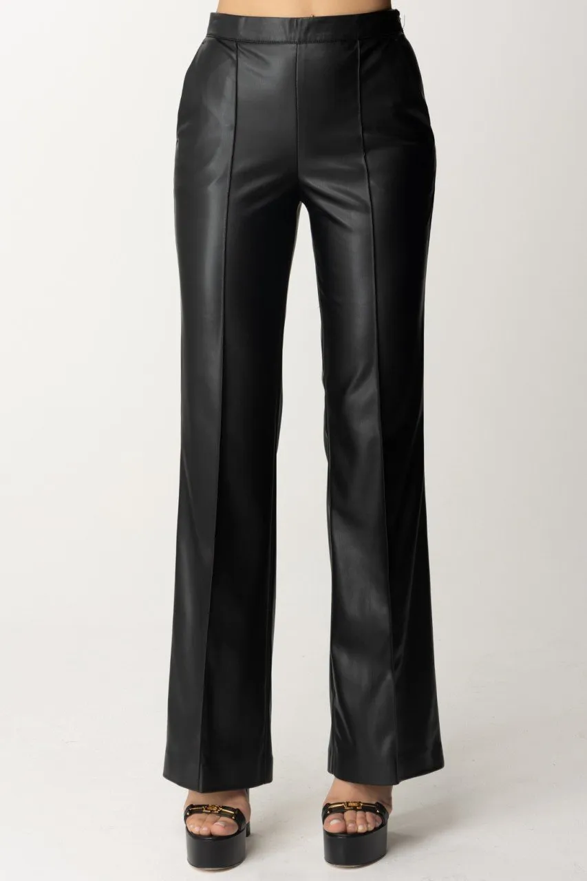 Pantaloni effetto pelle Nero