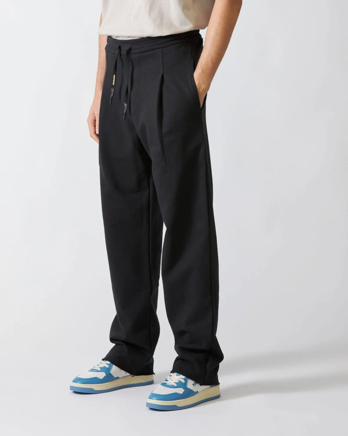 Pantaloni in Felpa Neri