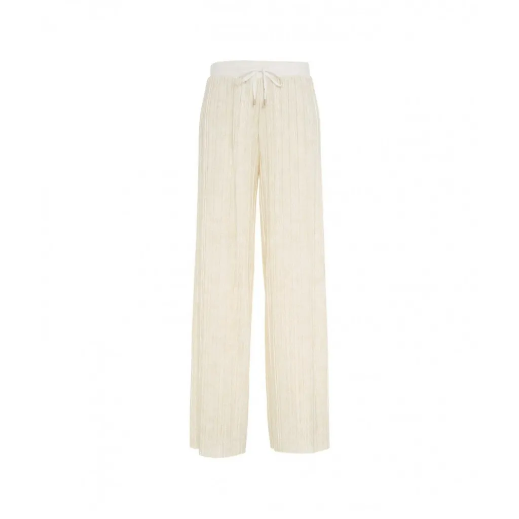 Pantaloni in jersey crema