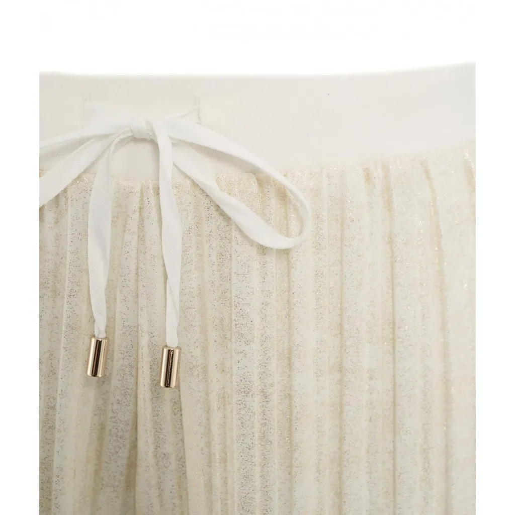 Pantaloni in jersey crema