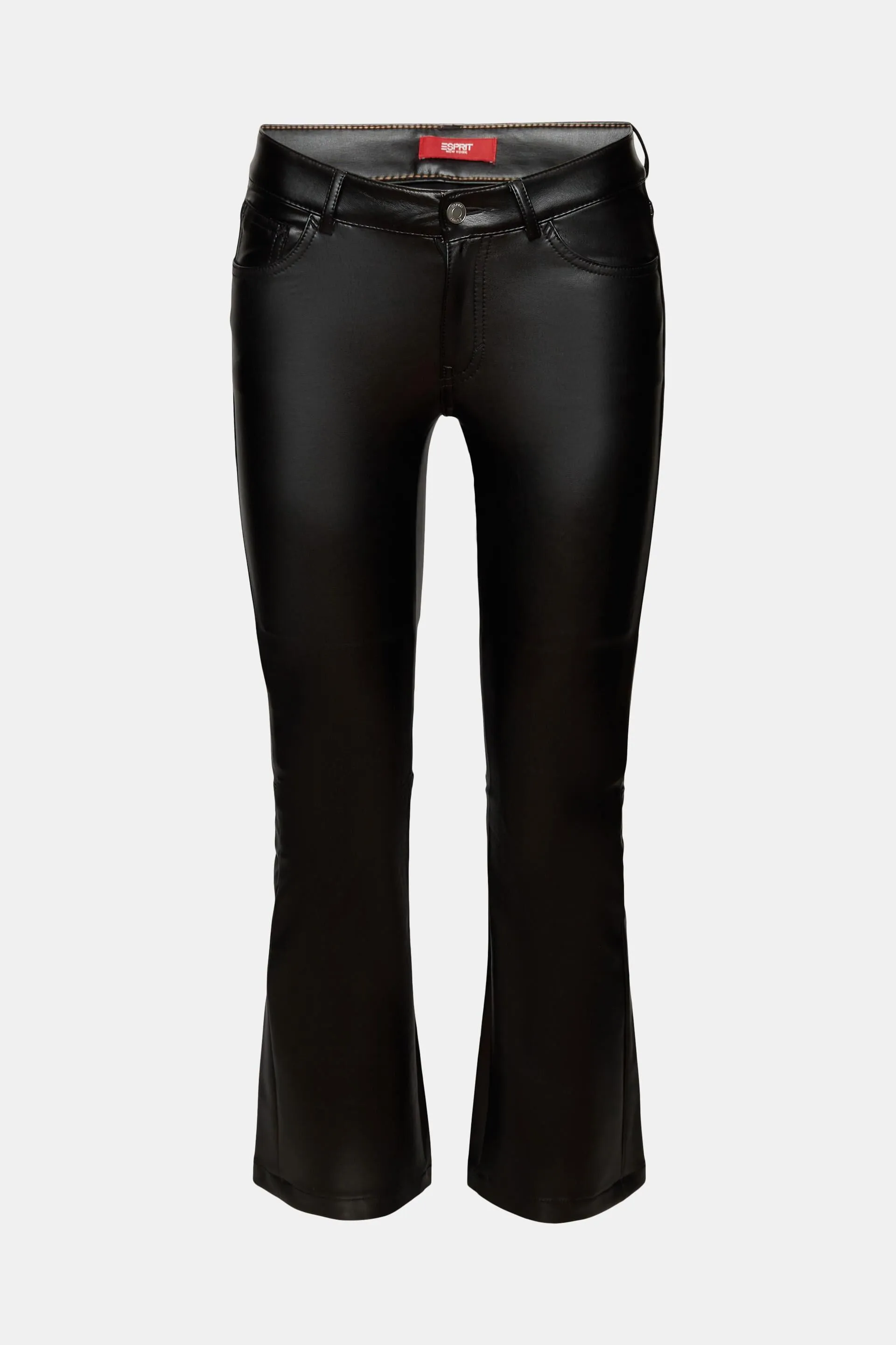 Pantaloni in similpelle a zampa