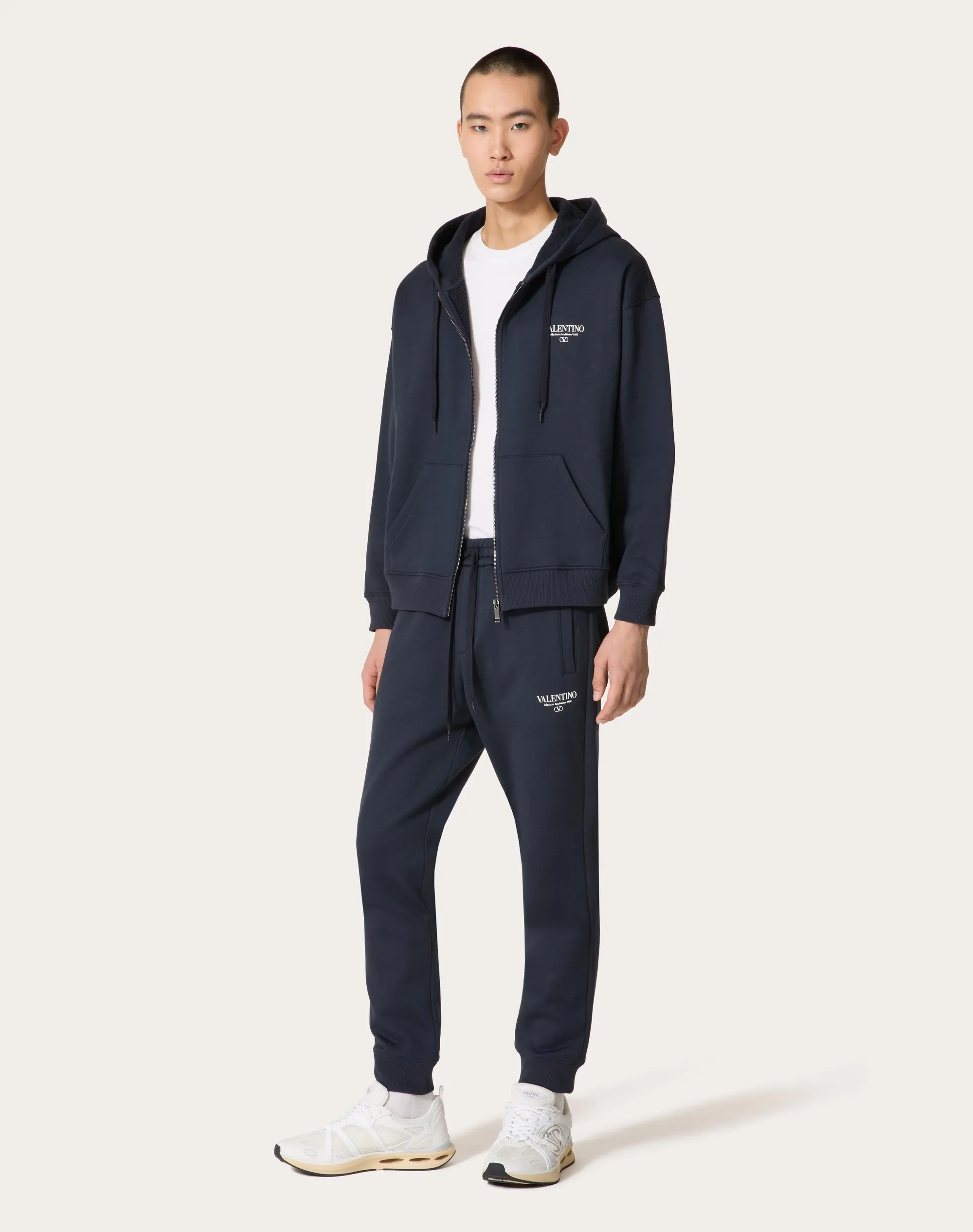 PANTALONI JOGGING IN COTONE CON STAMPA VALENTINO