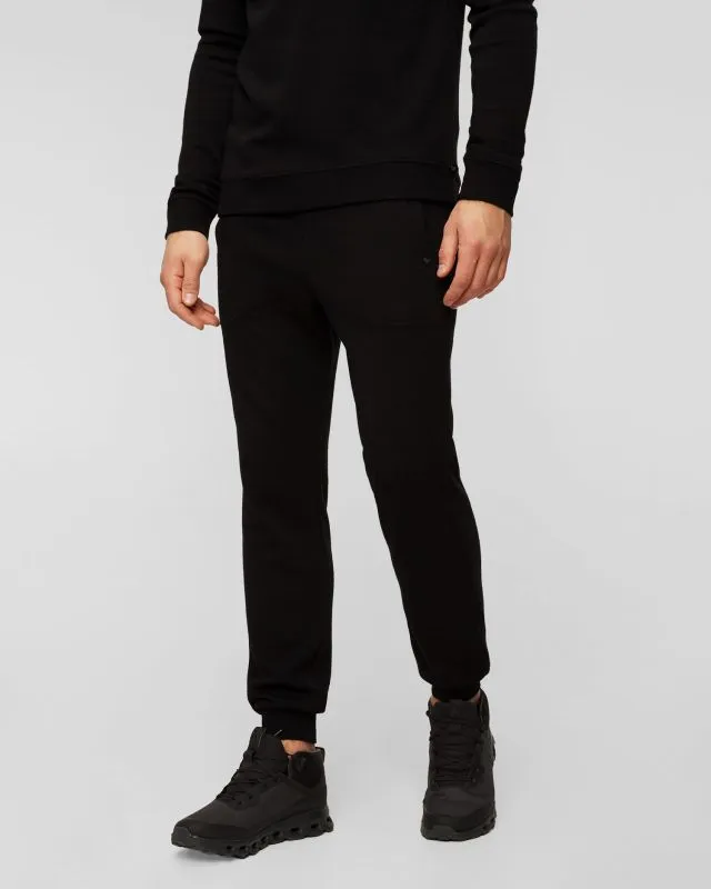 Pantaloni neri in lana da uomo We Norwegians Tind