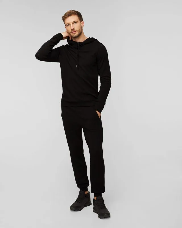 Pantaloni neri in lana da uomo We Norwegians Tind