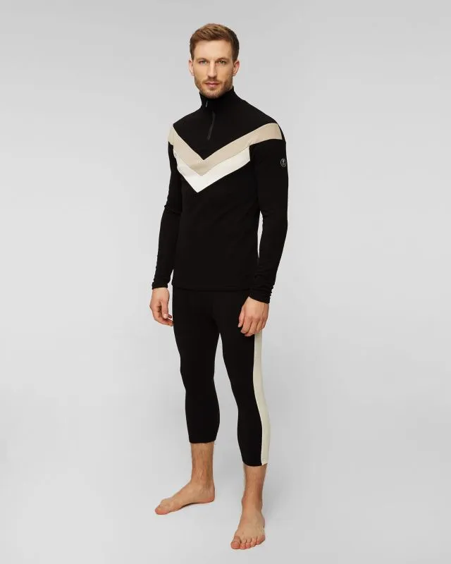 Pantaloni neri in lana da uomo We Norwegians Voss