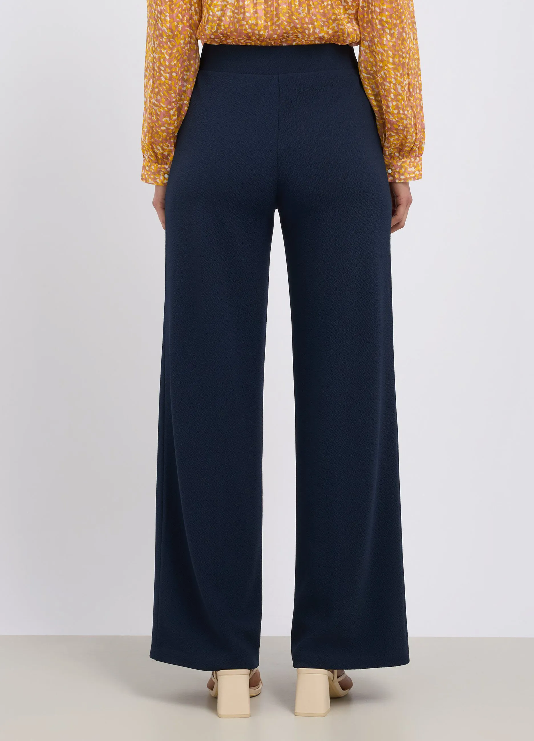 Pantaloni palazzo in crêpe donna