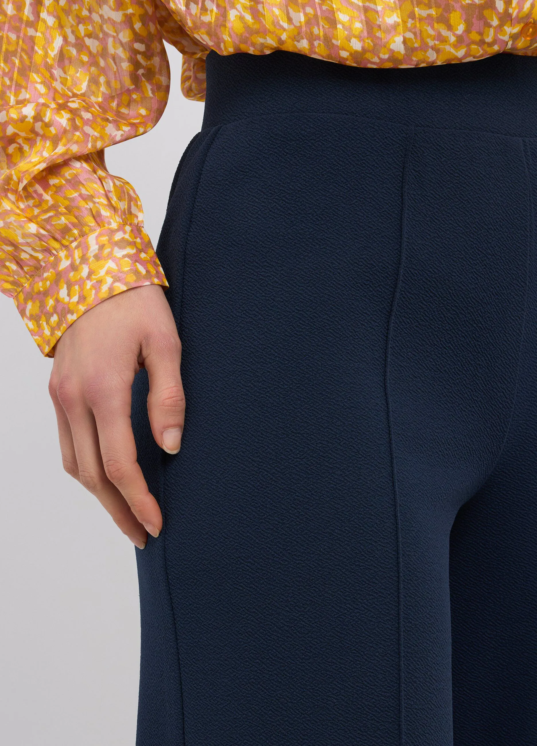 Pantaloni palazzo in crêpe donna