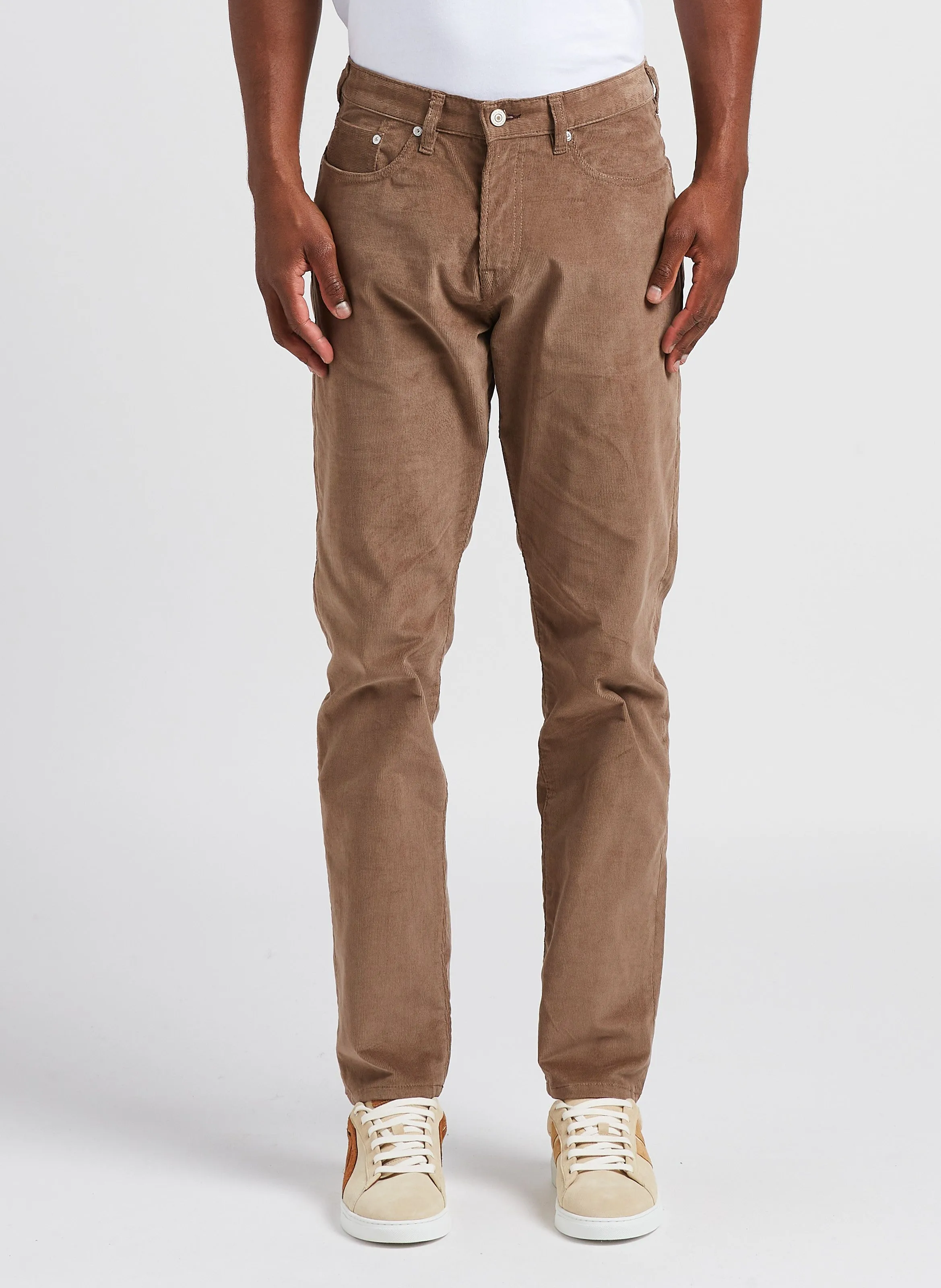  PAUL SMITH   Pantaloni dritti in misto cotone bio | Marrone