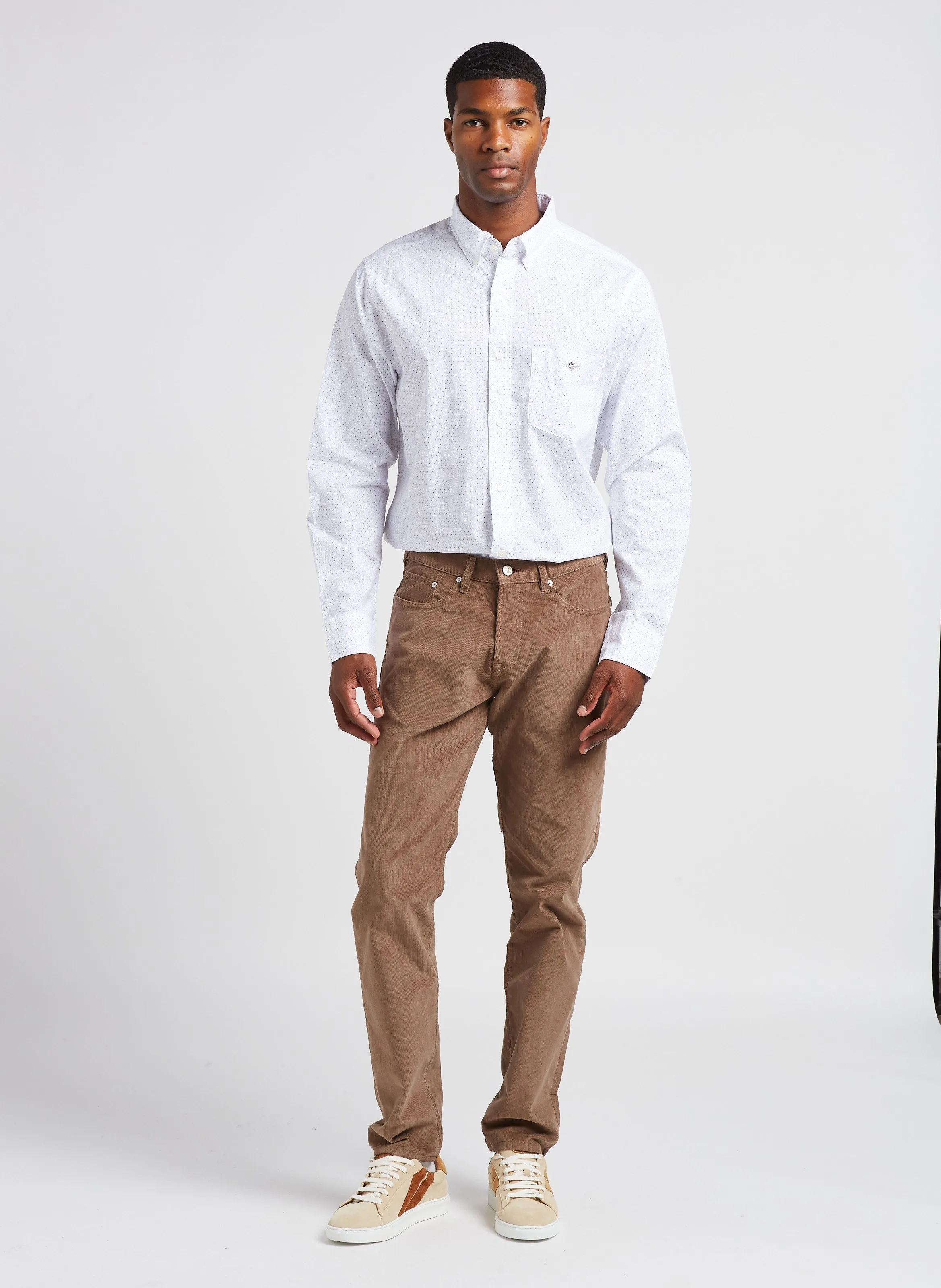  PAUL SMITH   Pantaloni dritti in misto cotone bio | Marrone