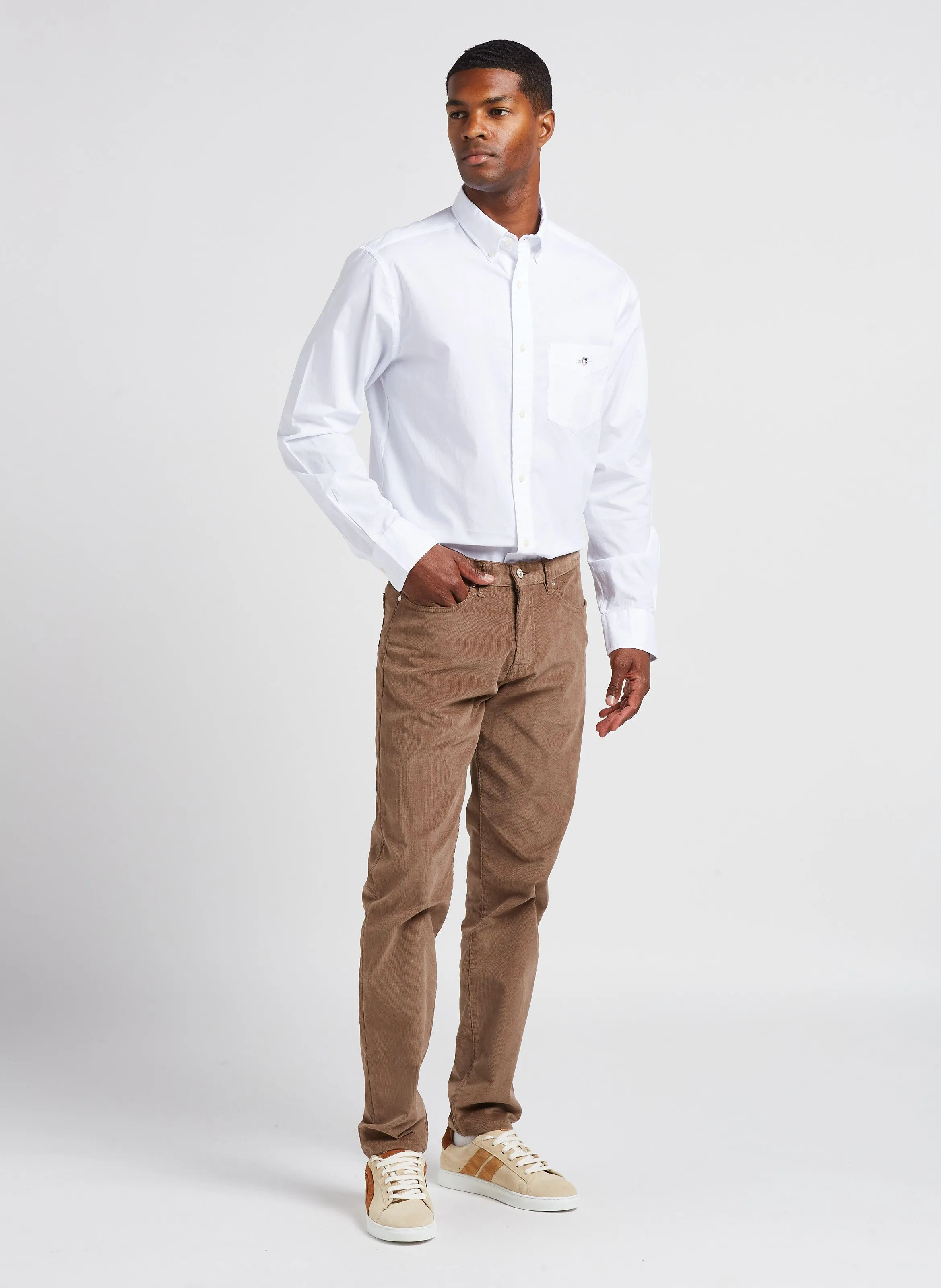  PAUL SMITH   Pantaloni dritti in misto cotone bio | Marrone