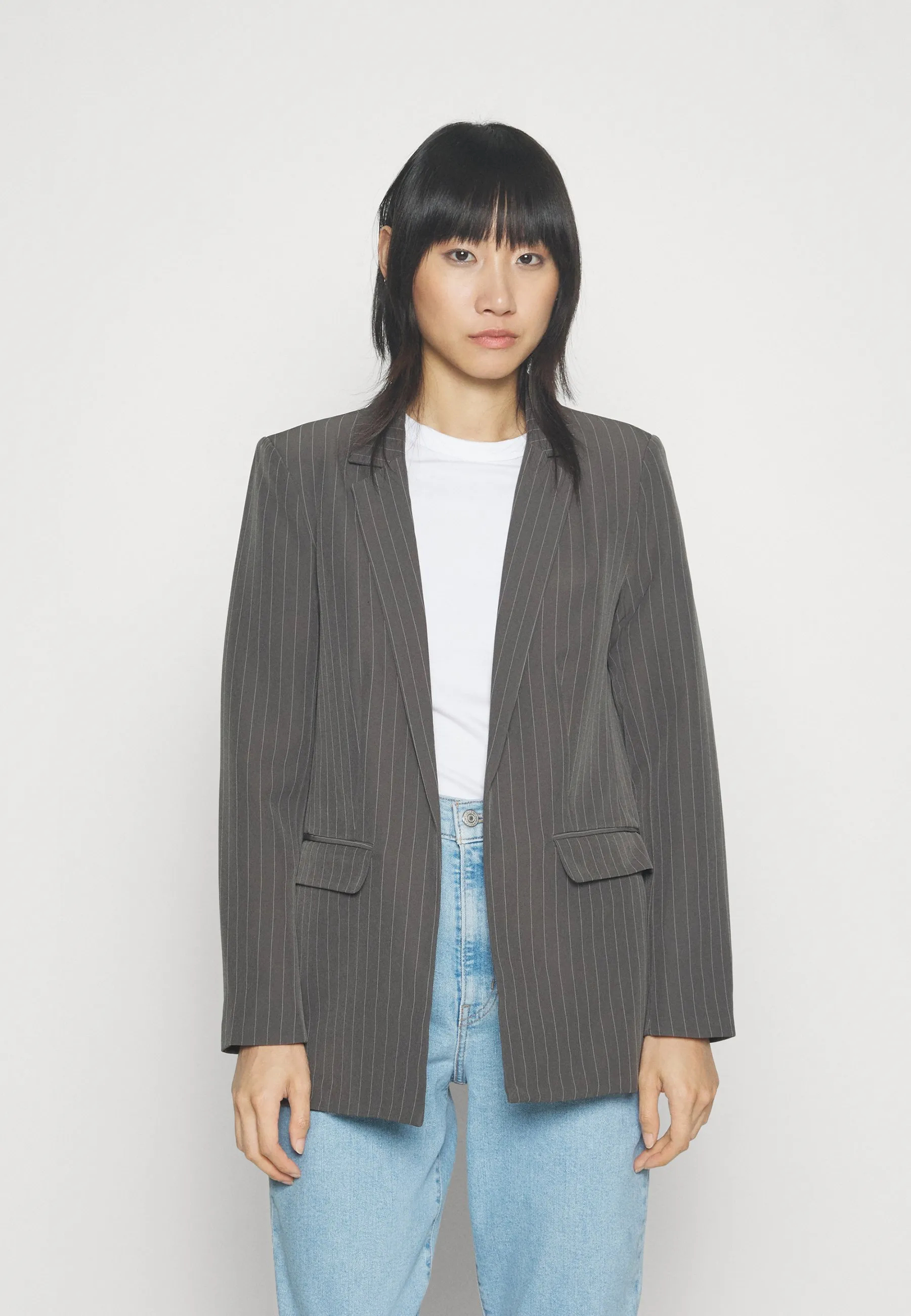 PCBOSSY LOOSE STRIPED BLAZER - Cappotto corto