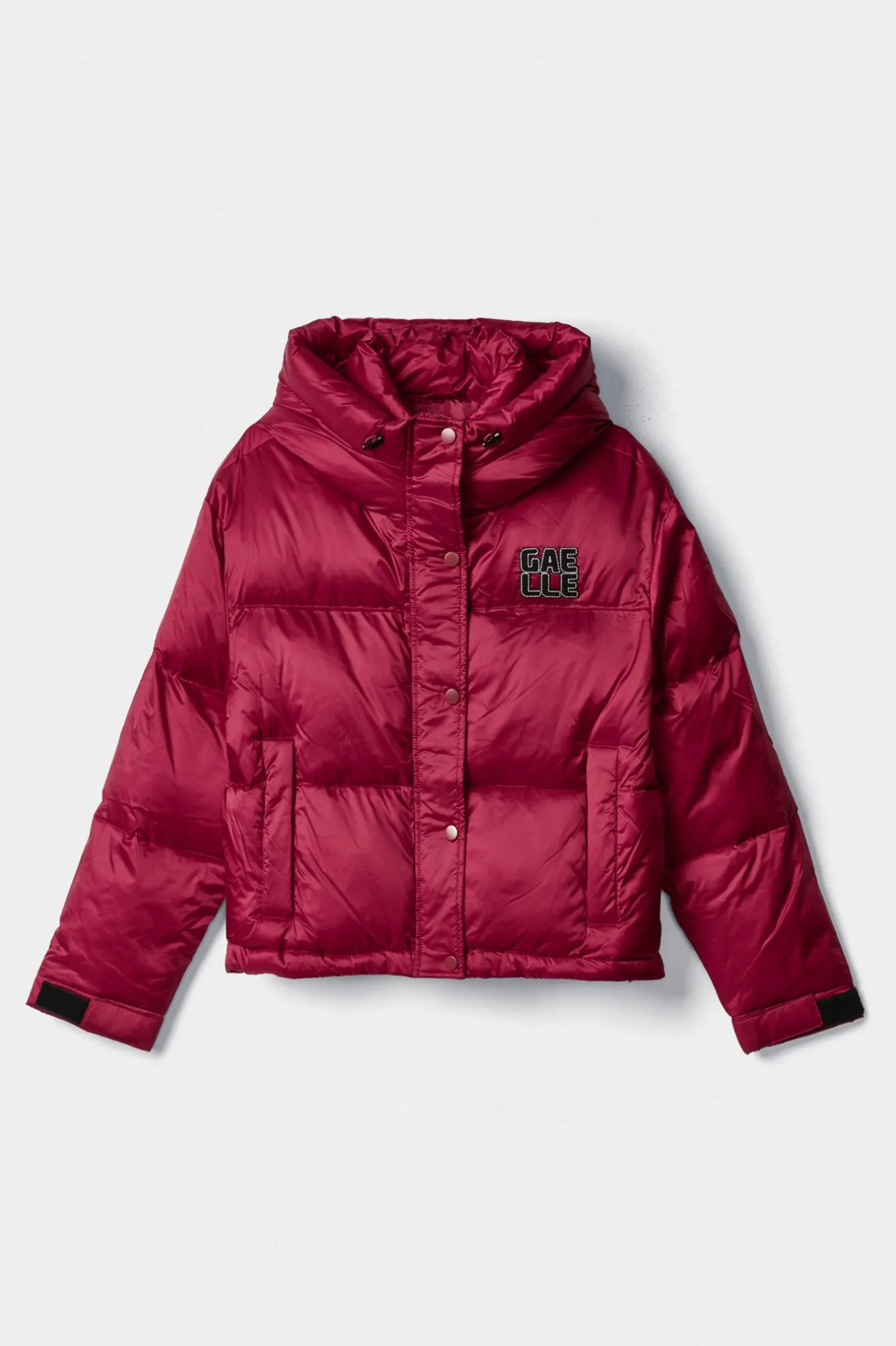 Piumino Corto Con Cappuccio In Nylon Rosso - Gaëlle Paris