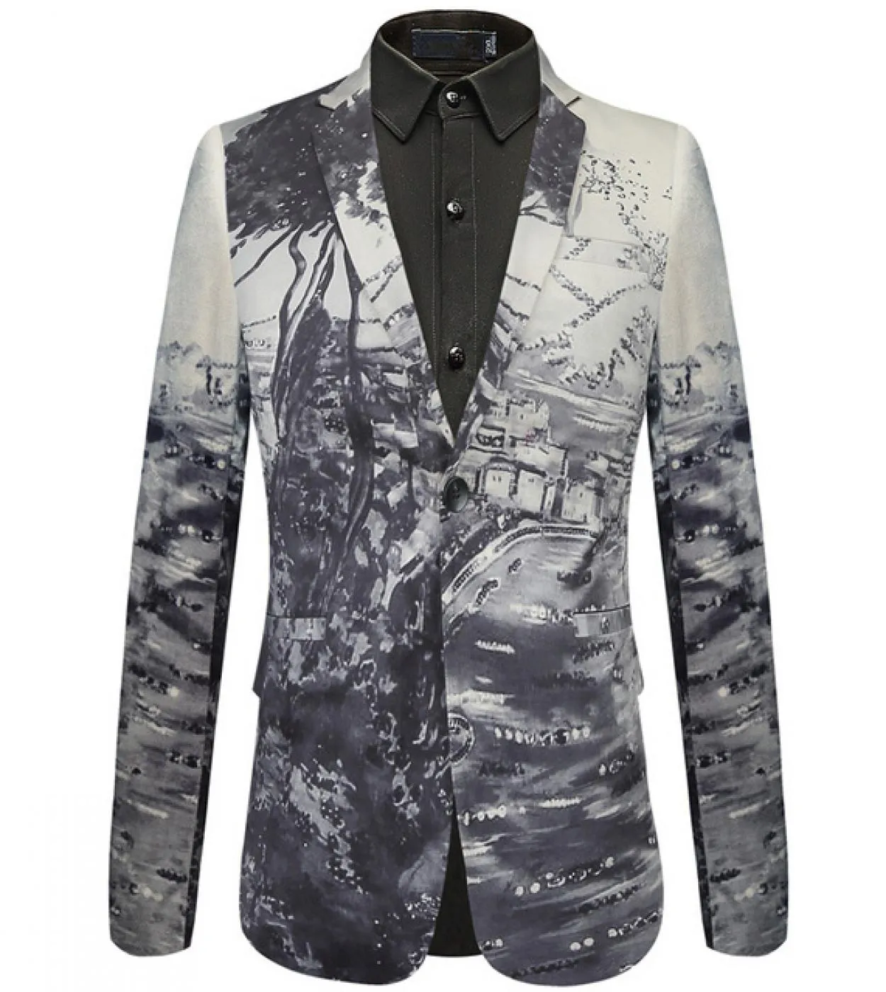Plyesxale Blazer in velluto grigio Uomo Blazer casual eleganti per uomo Marchio di moda Giacca da uomo natalizia Slim Fit Q44