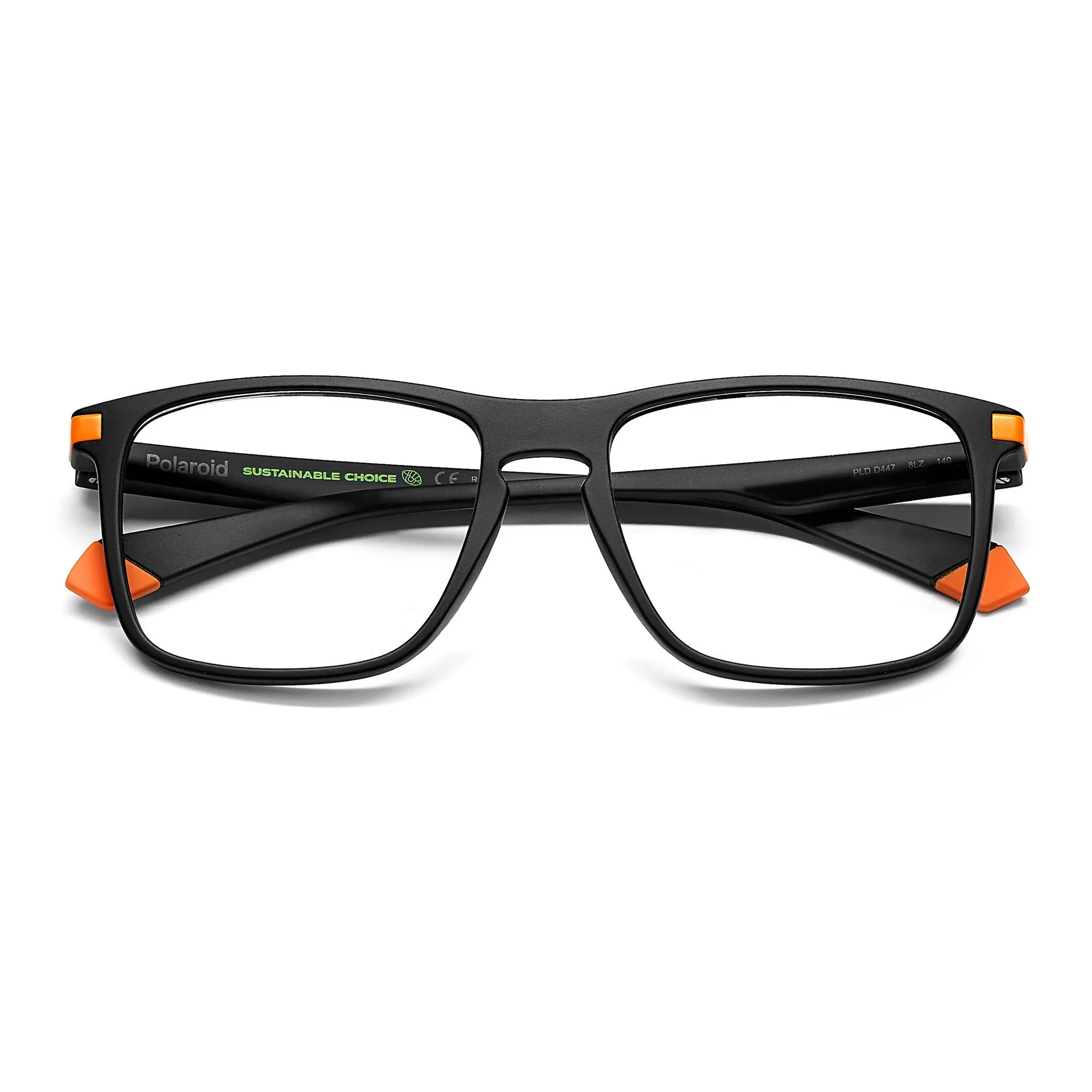   Polaroid PLD D447 - 8LZ  Nero Arancio | Occhiale Da Vista Uomo 