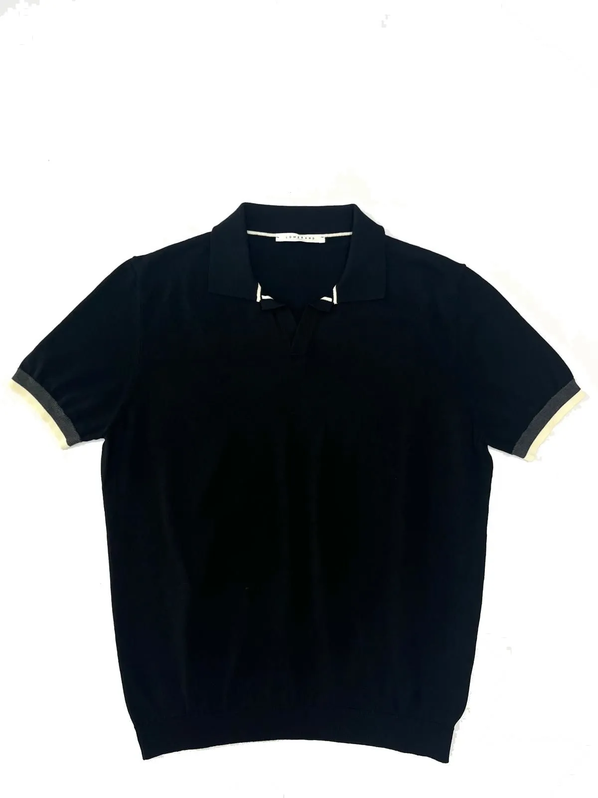 POLO NERA IN COTONE
