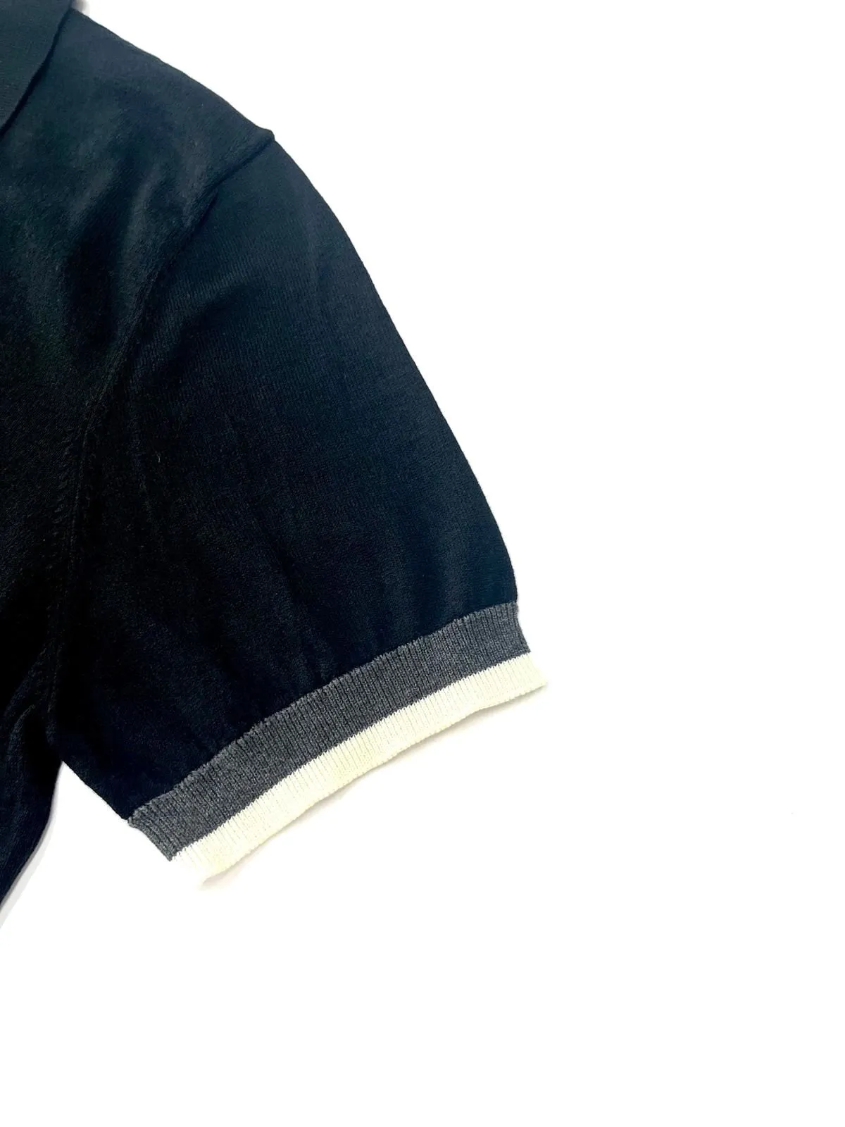 POLO NERA IN COTONE