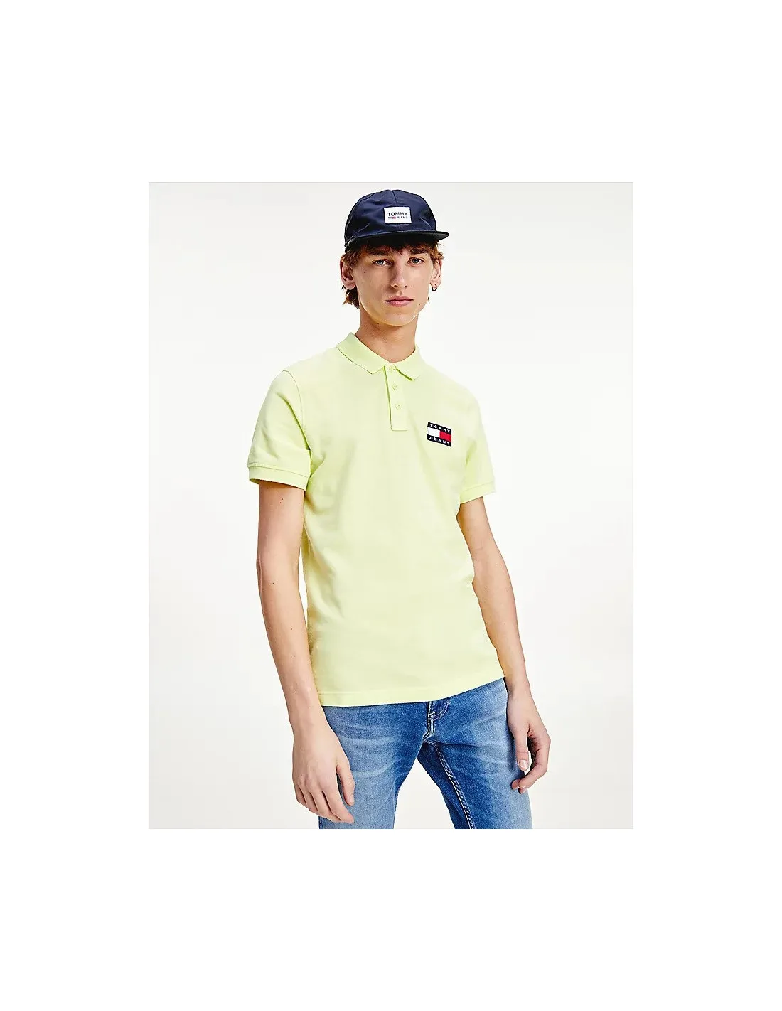 Polo verde lime uomo Tjm Essential Tommy Jeans