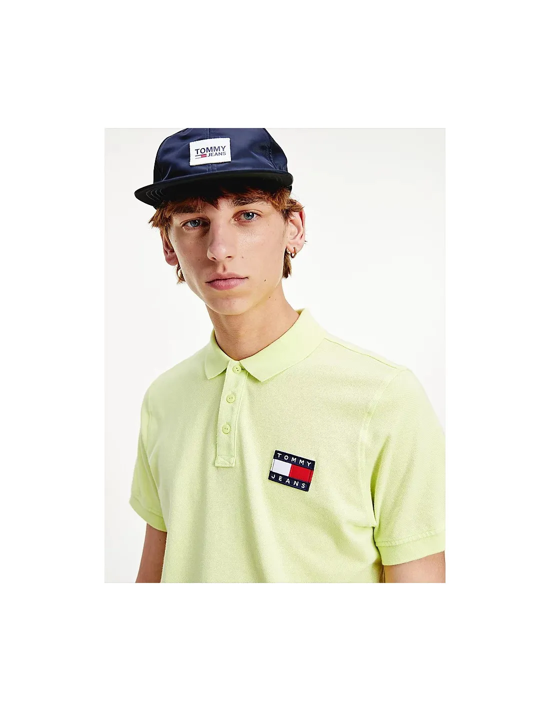 Polo verde lime uomo Tjm Essential Tommy Jeans