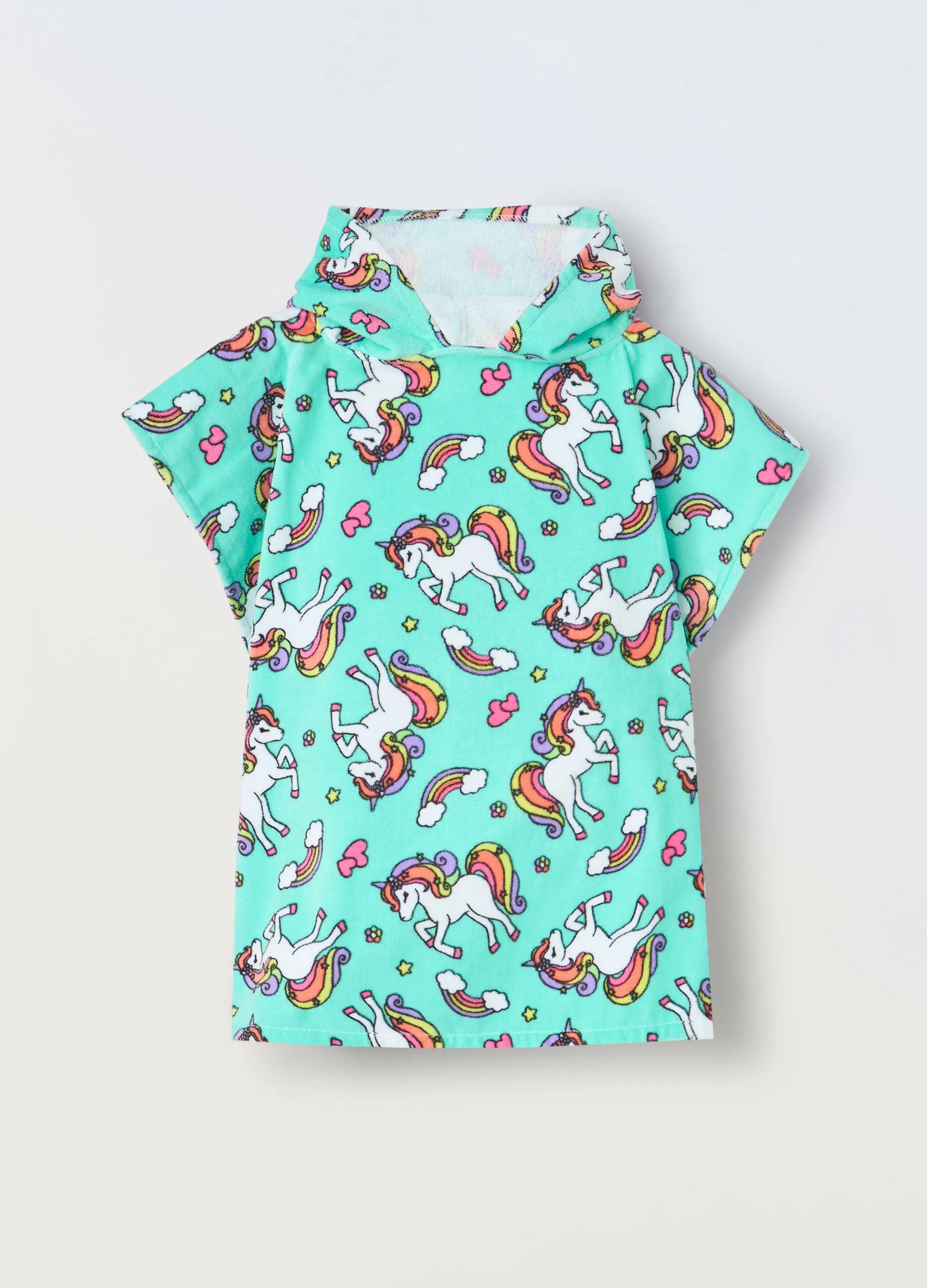 Poncho da bagno in puro cotone neonata