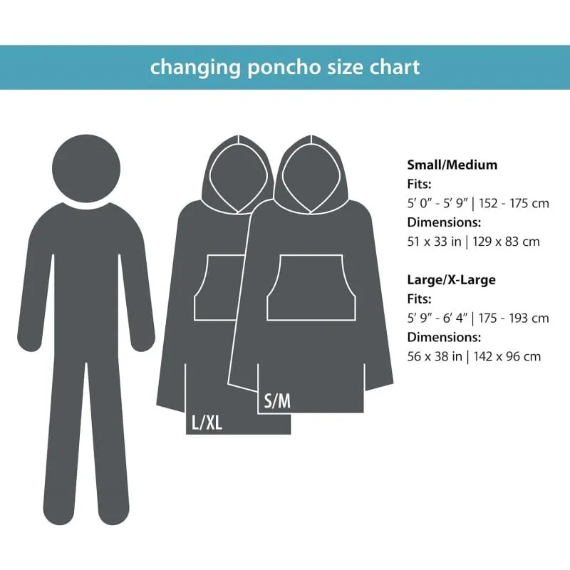 Poncho da spogliatoio PACKTOWL PT Poncho (Retro Curve)