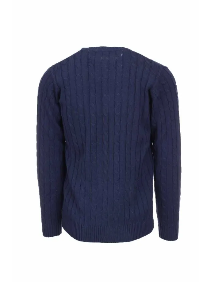 Pullover girocollo trecce