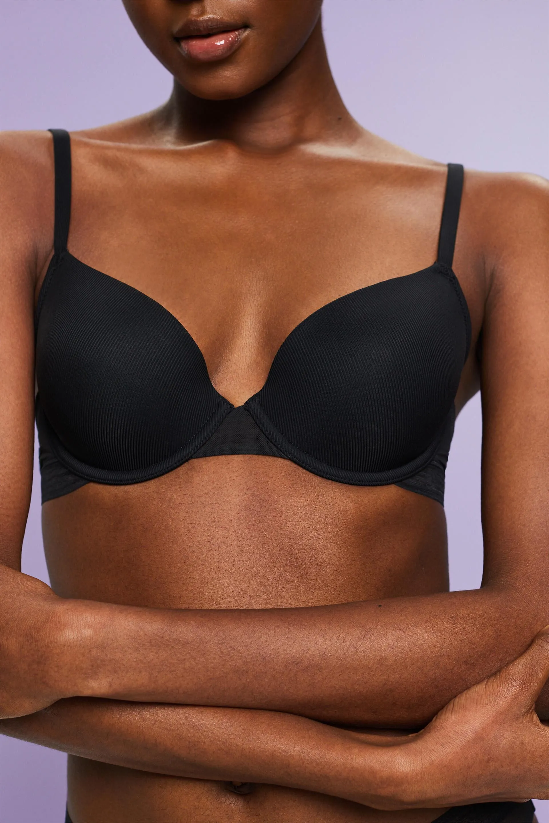Reggiseno in mesh e microfibra imbottito con ferretto
