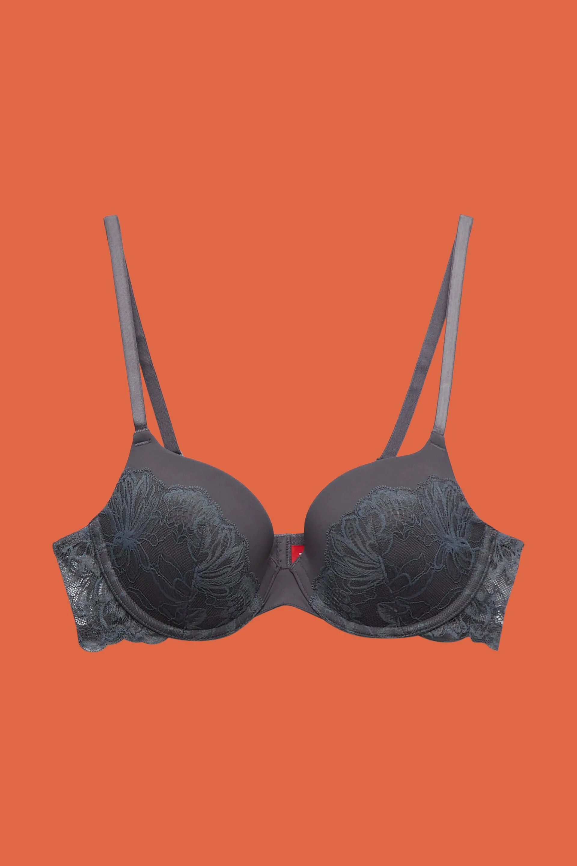 Reggiseno in pizzo imbottito e con ferretto