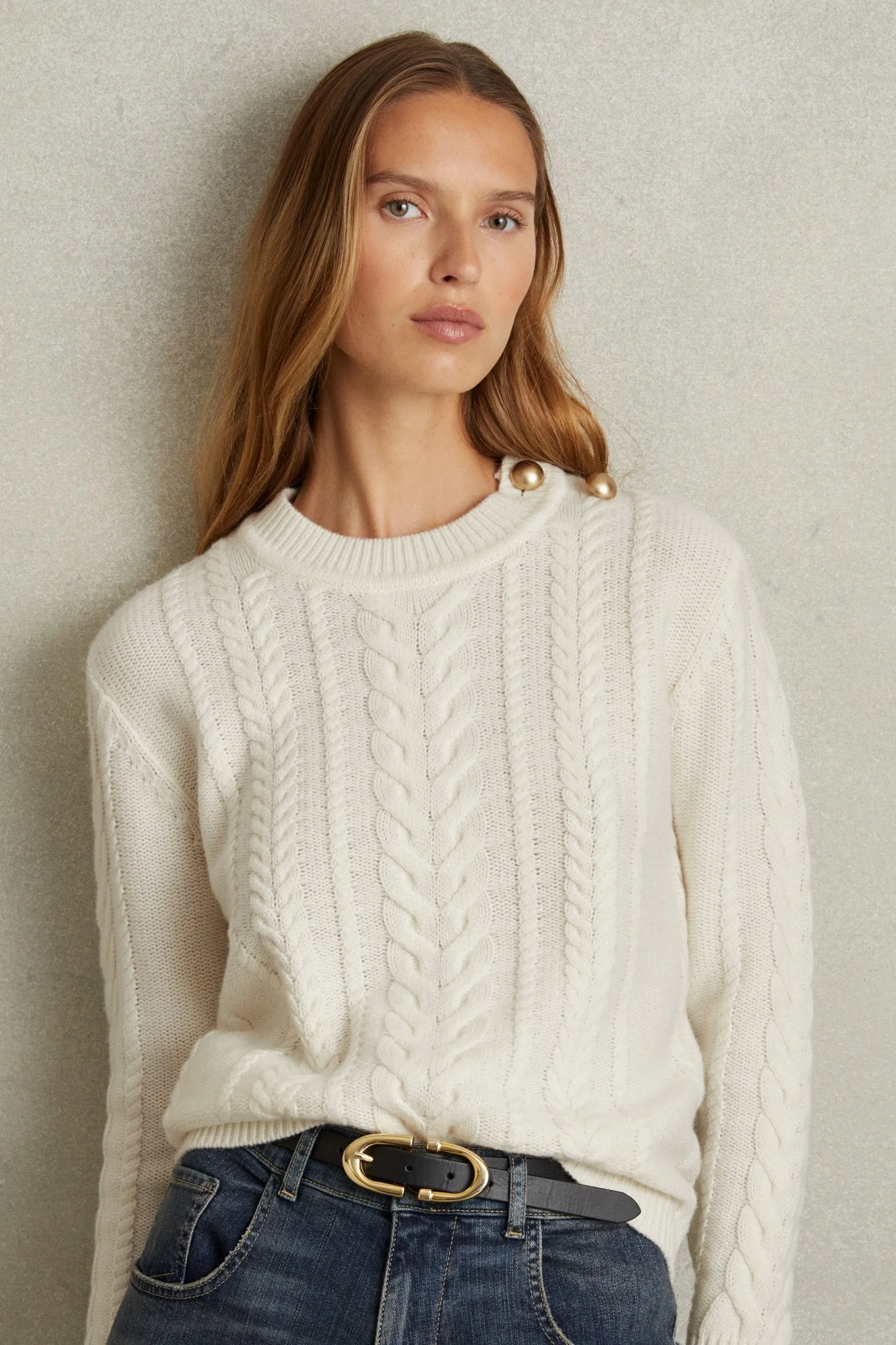 Reiss Libby Maglione a trecce in lana-cashmere    
