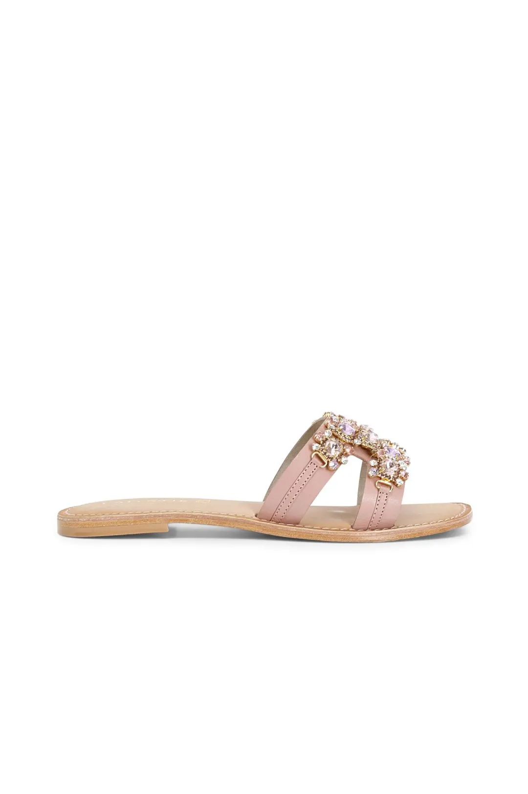 sabot gioiello in pelle rosa