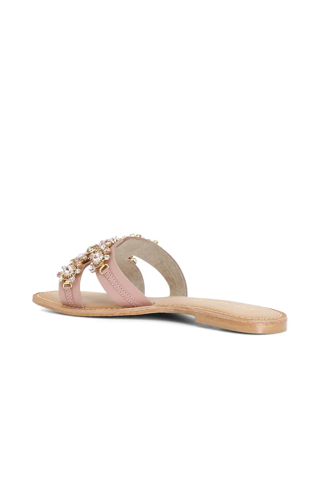 sabot gioiello in pelle rosa