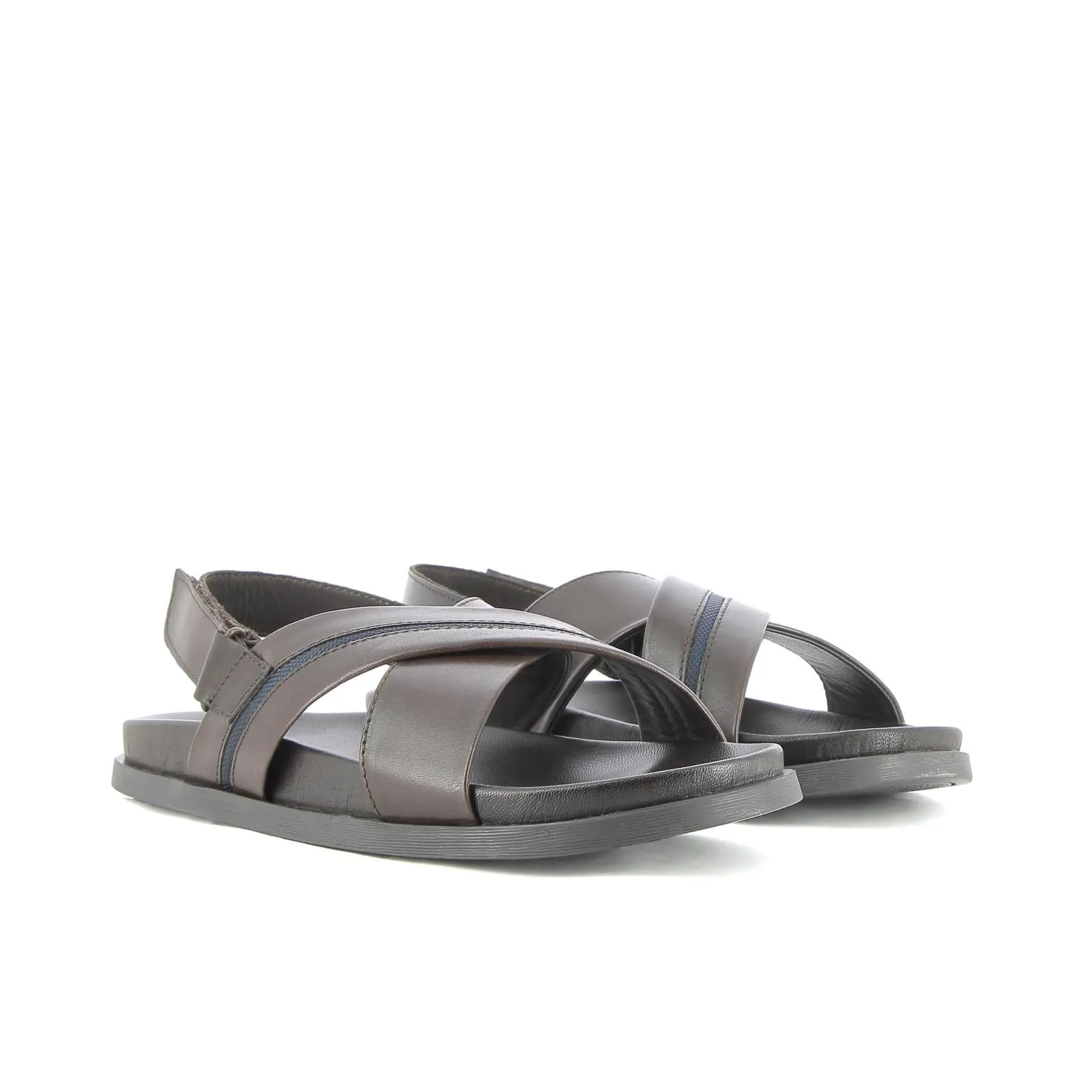 Sandali marroni in pelle