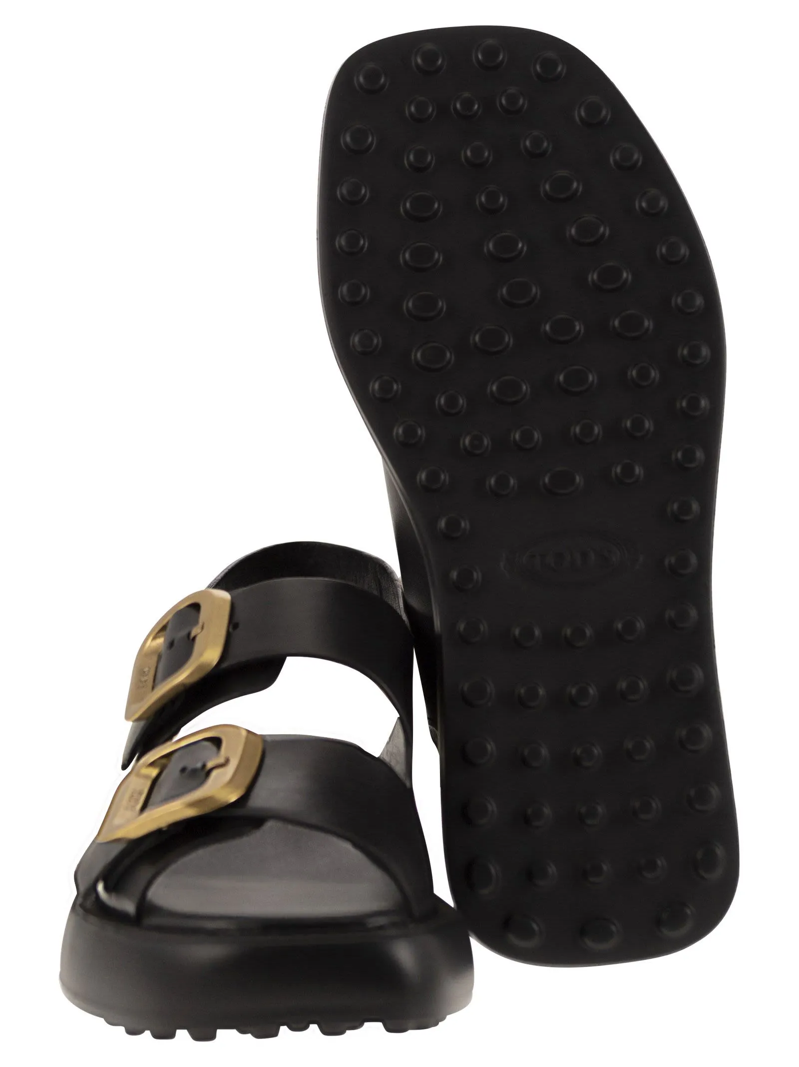 Sandalo in Pelle con fibbie