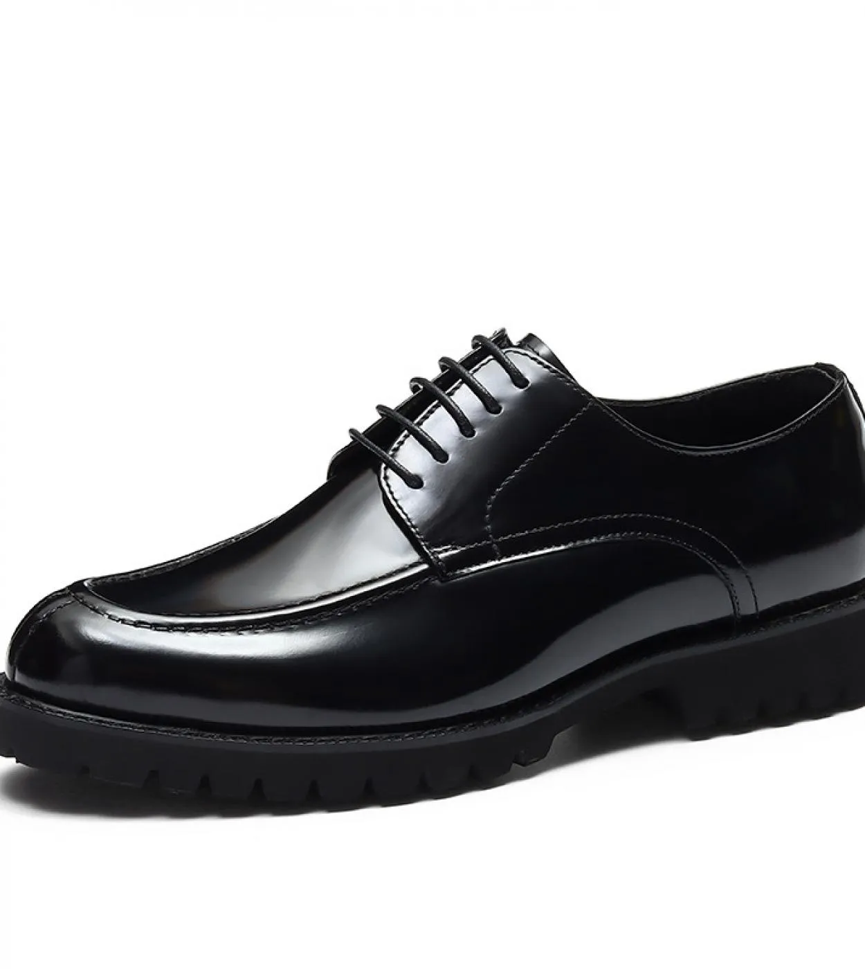 Scarpe Oxford vintage in pelle verniciata da uomo 2023 piattaforma di moda in vera pelle di lusso abito da uomo nero business so