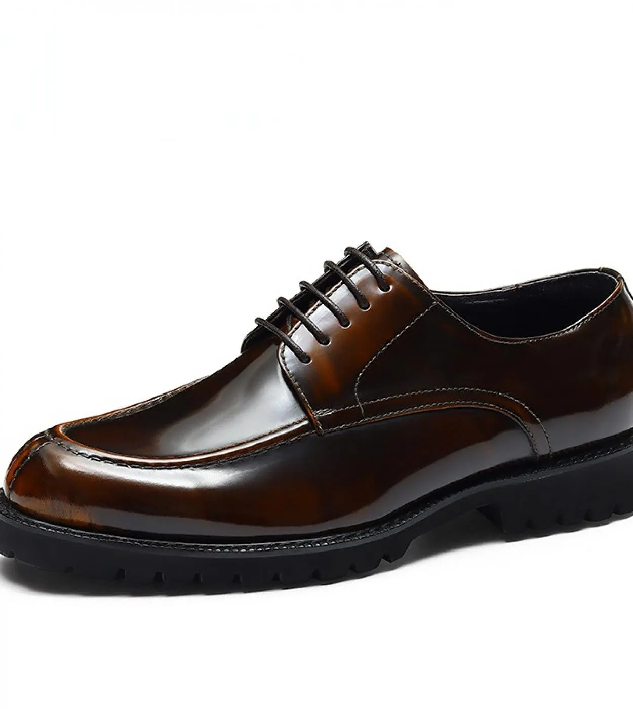 Scarpe Oxford vintage in pelle verniciata da uomo 2023 piattaforma di moda in vera pelle di lusso abito da uomo nero business so