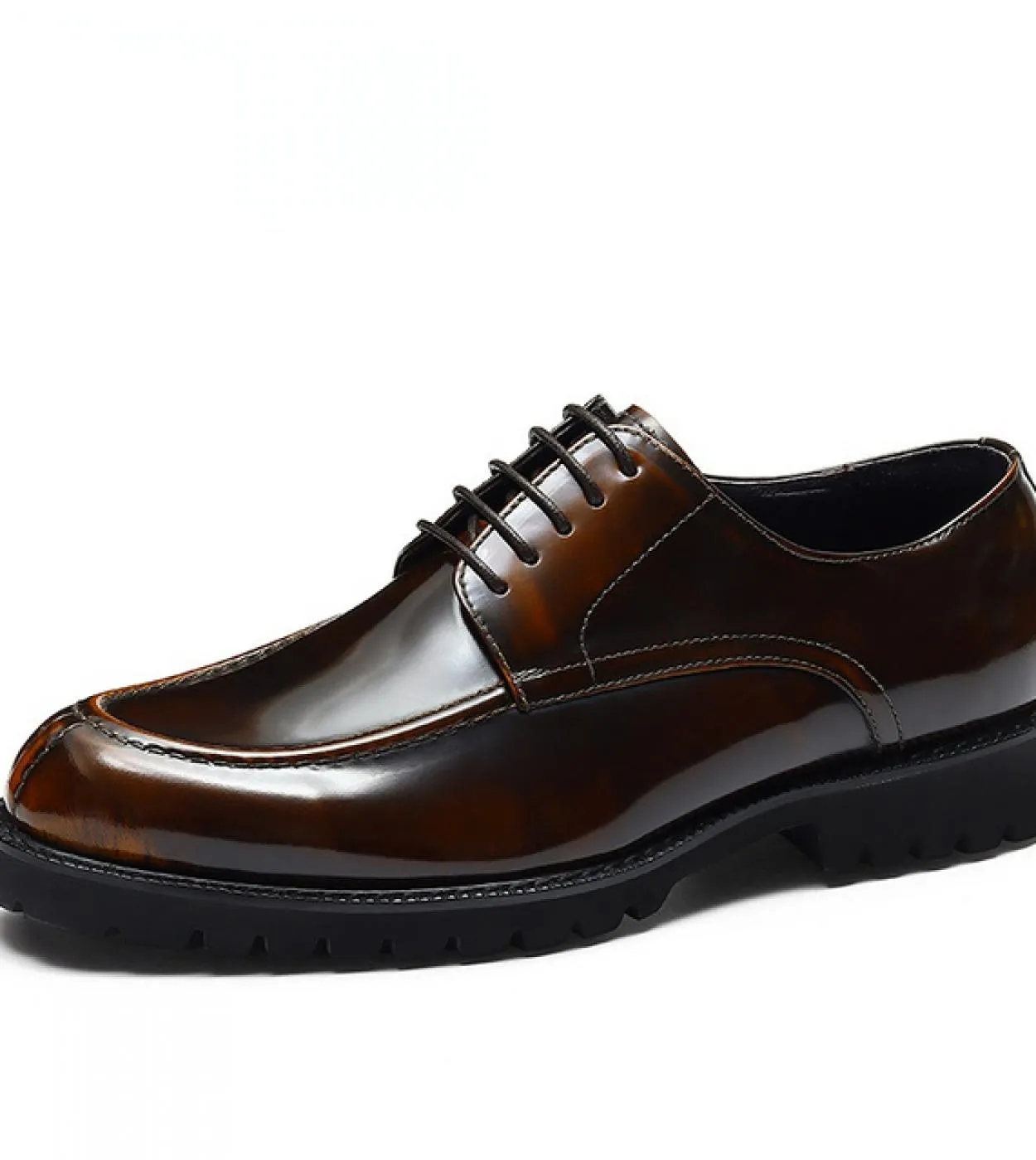 Scarpe Oxford vintage in pelle verniciata da uomo 2023 piattaforma di moda in vera pelle di lusso abito da uomo nero business so