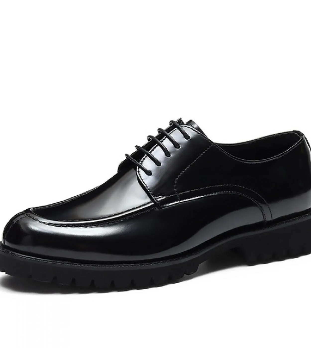 Scarpe Oxford vintage in pelle verniciata da uomo 2023 piattaforma di moda in vera pelle di lusso abito da uomo nero business so