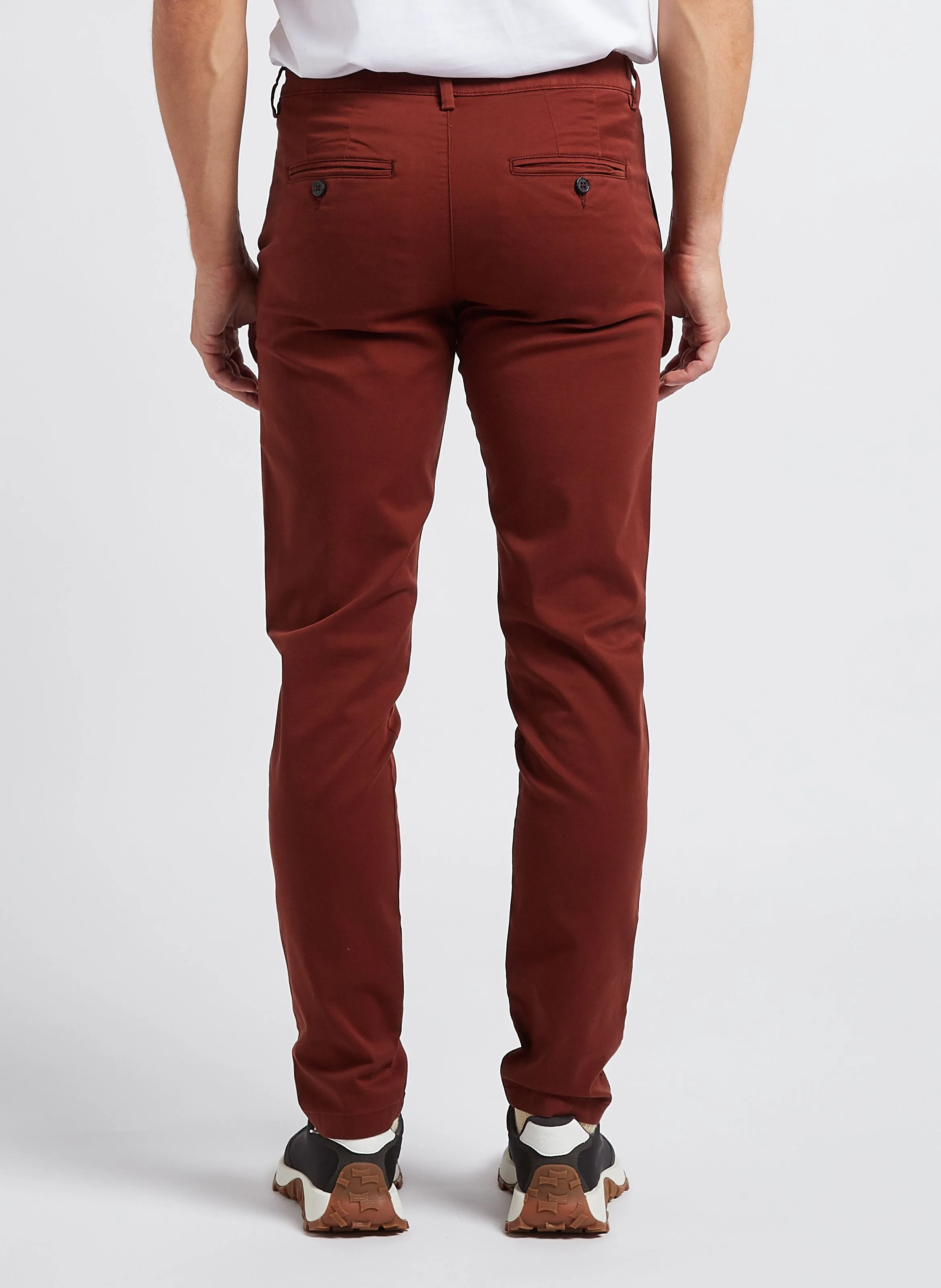  SELECTED   Pantaloni chino slim in cotone | Rosso