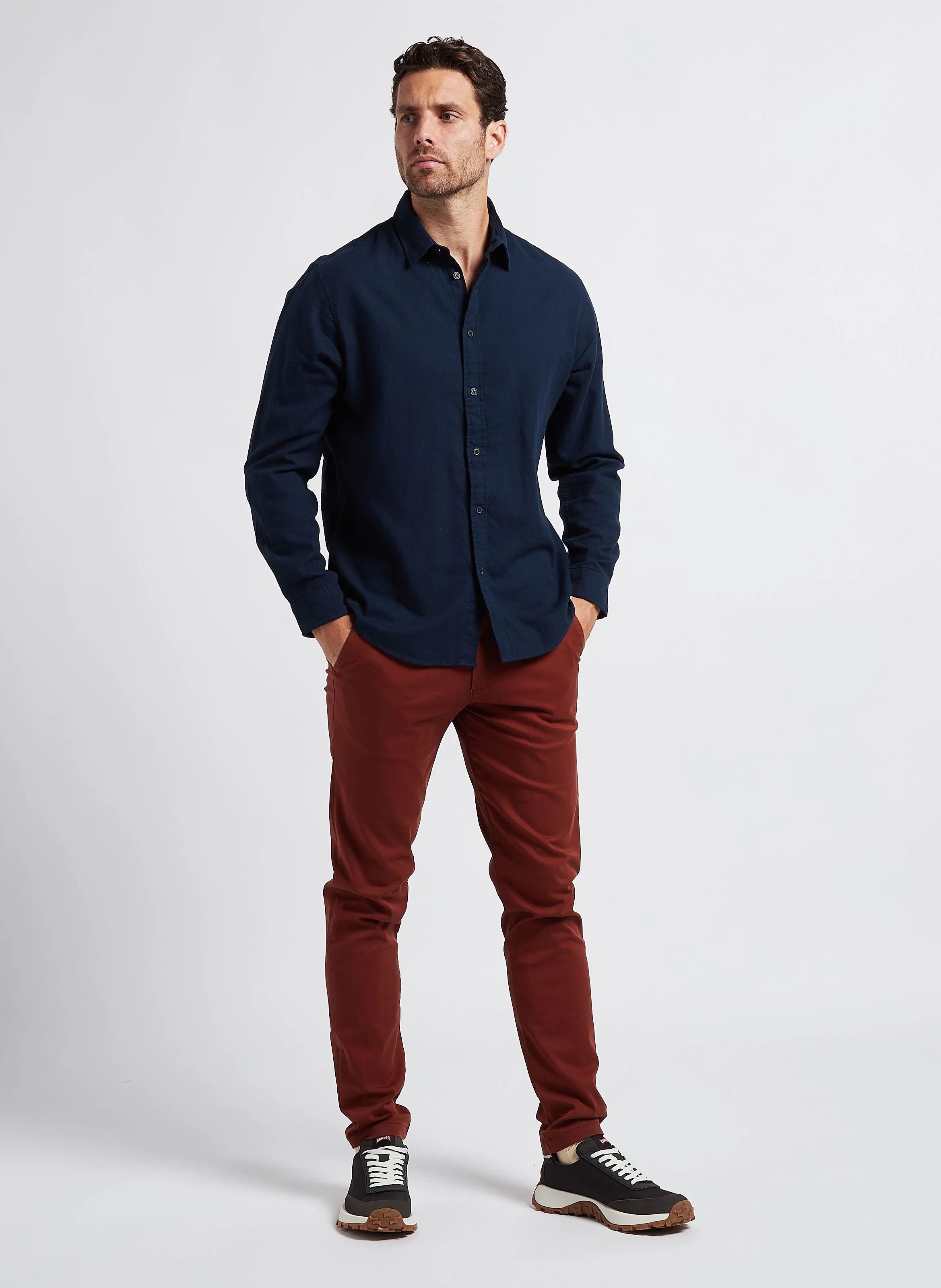  SELECTED   Pantaloni chino slim in cotone | Rosso