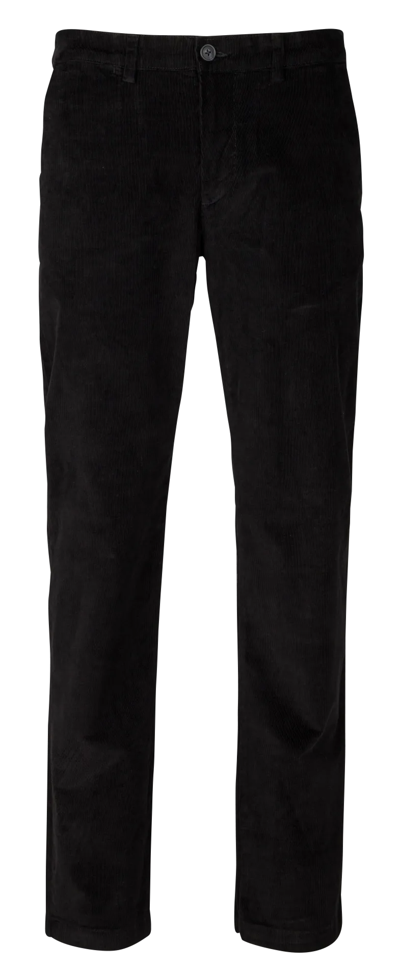  SELECTED   Pantaloni dritti in velluto misto cotone bio | Nero
