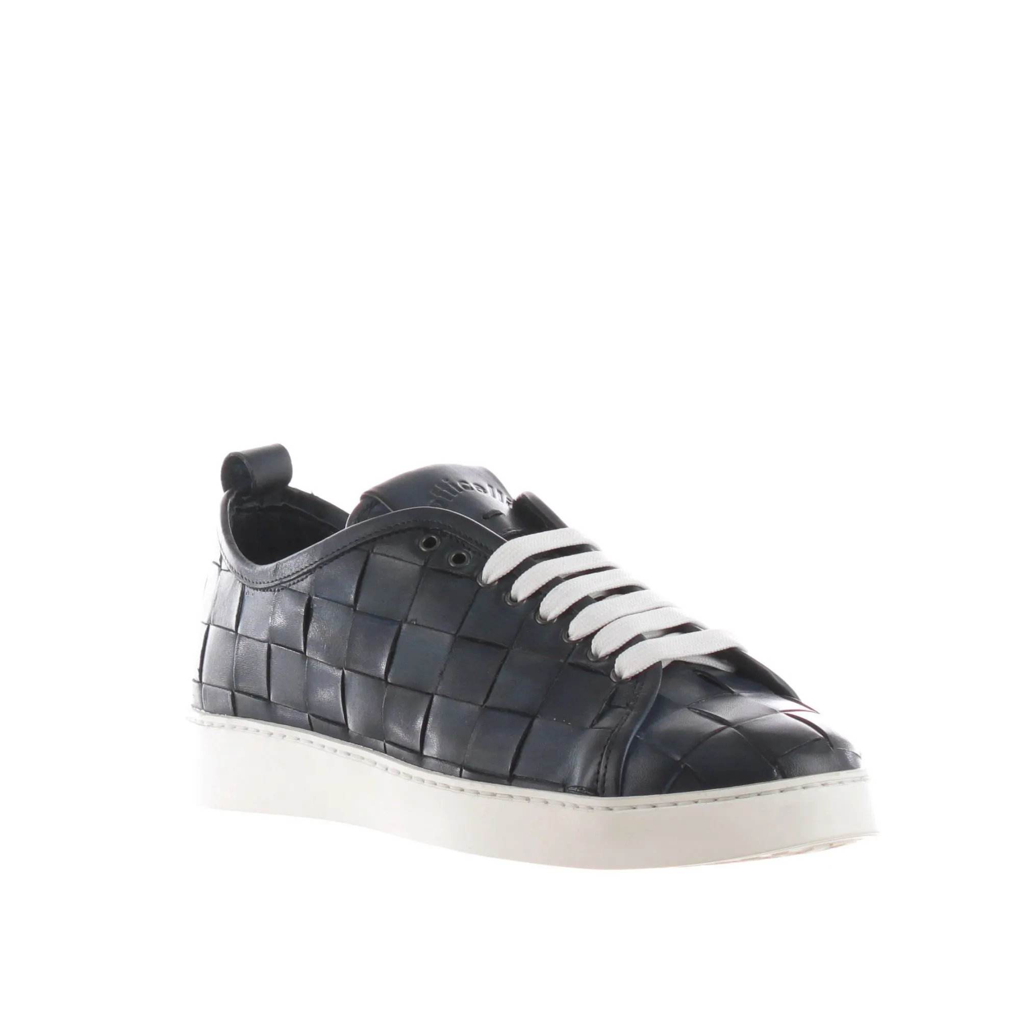Sneaker in pelle intrecciata