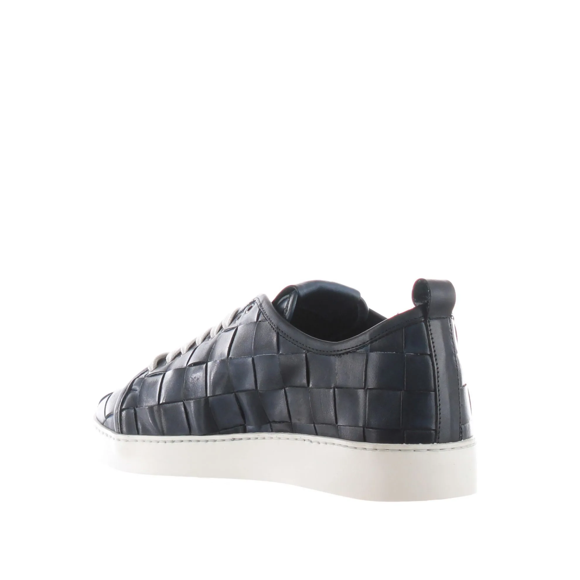 Sneaker in pelle intrecciata