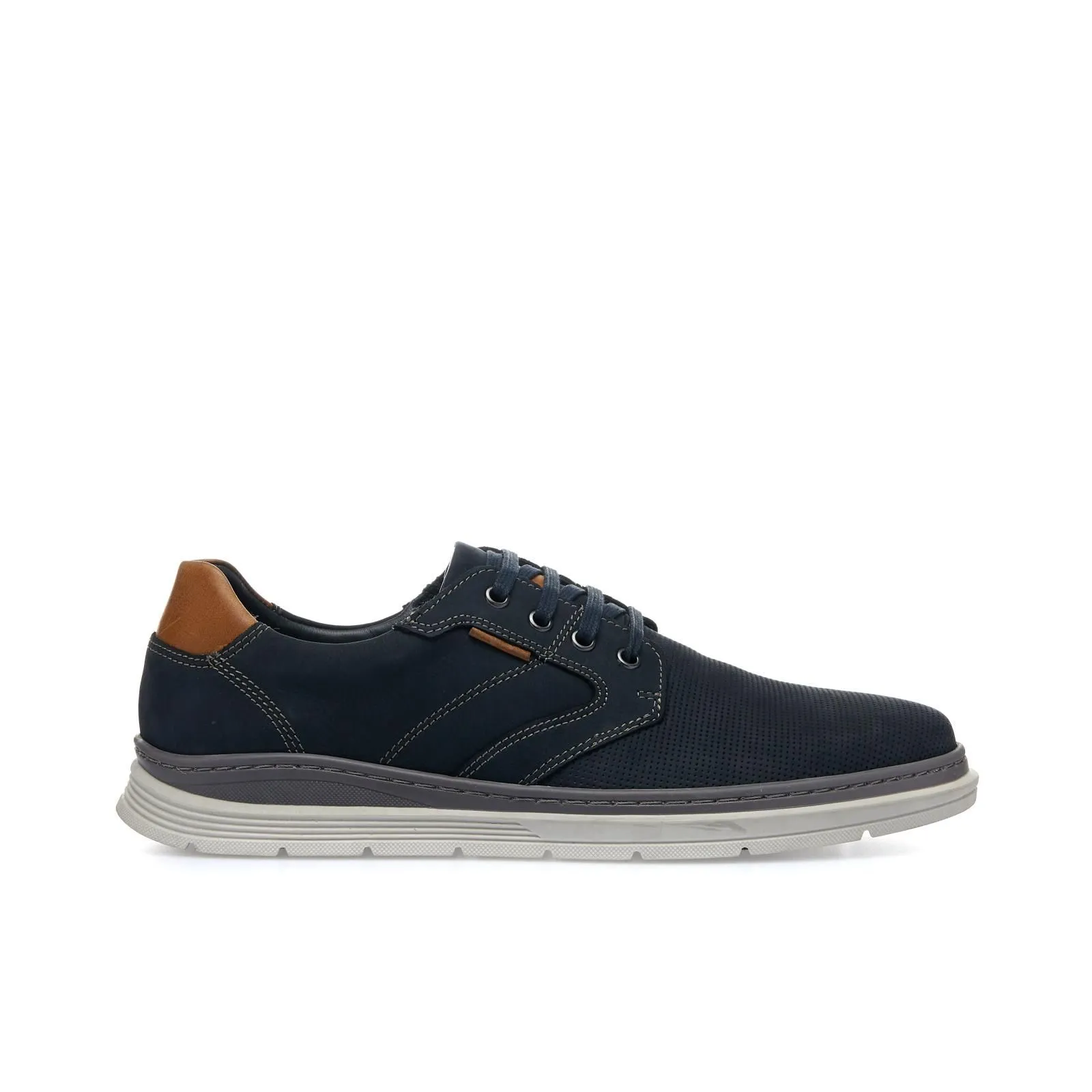 Sneakers blu in pelle