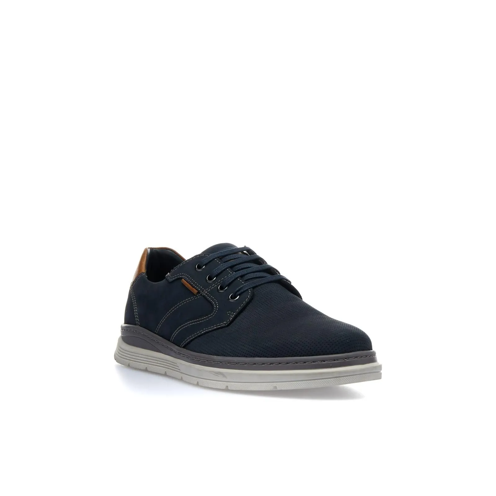 Sneakers blu in pelle