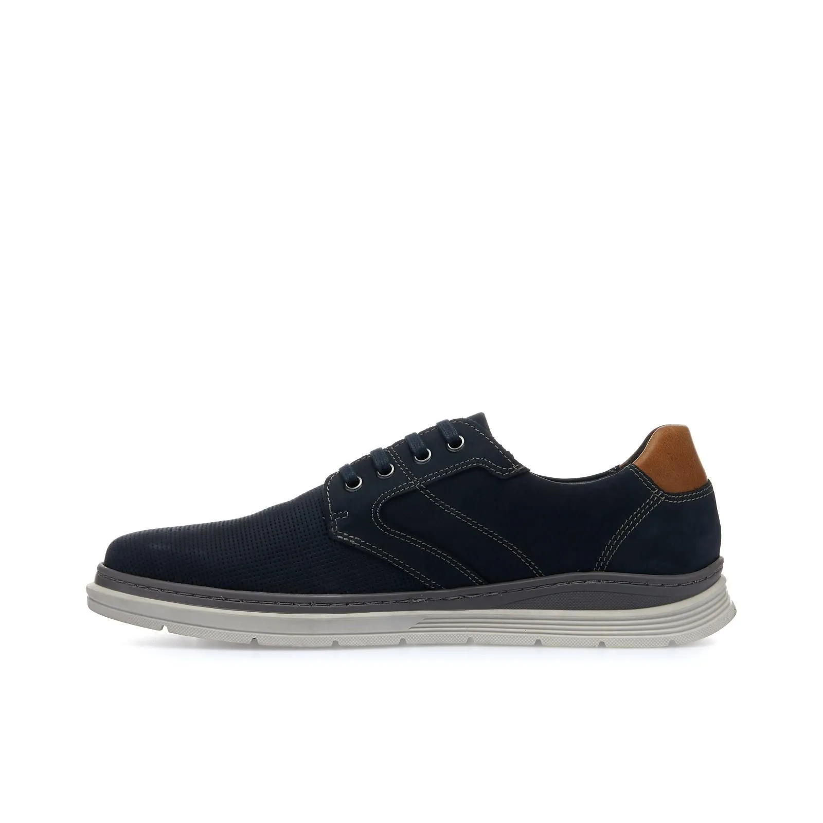Sneakers blu in pelle