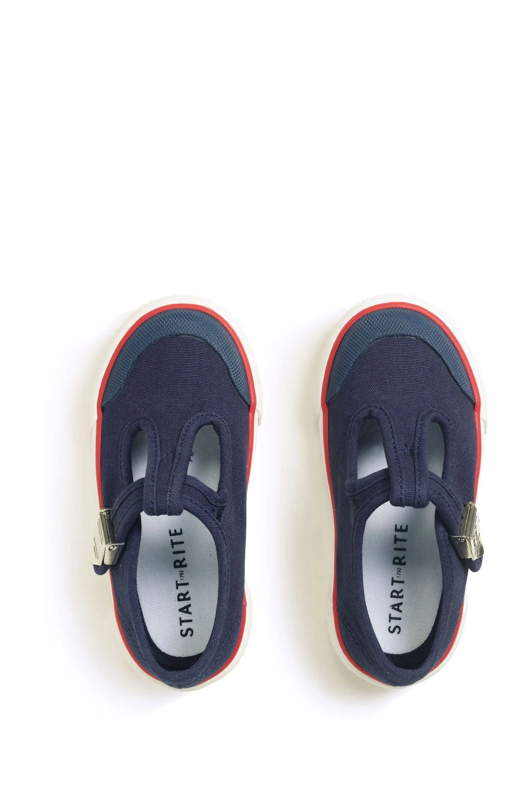 Start-Rite Anchor Scarpe da bar a T in tela lavabile    