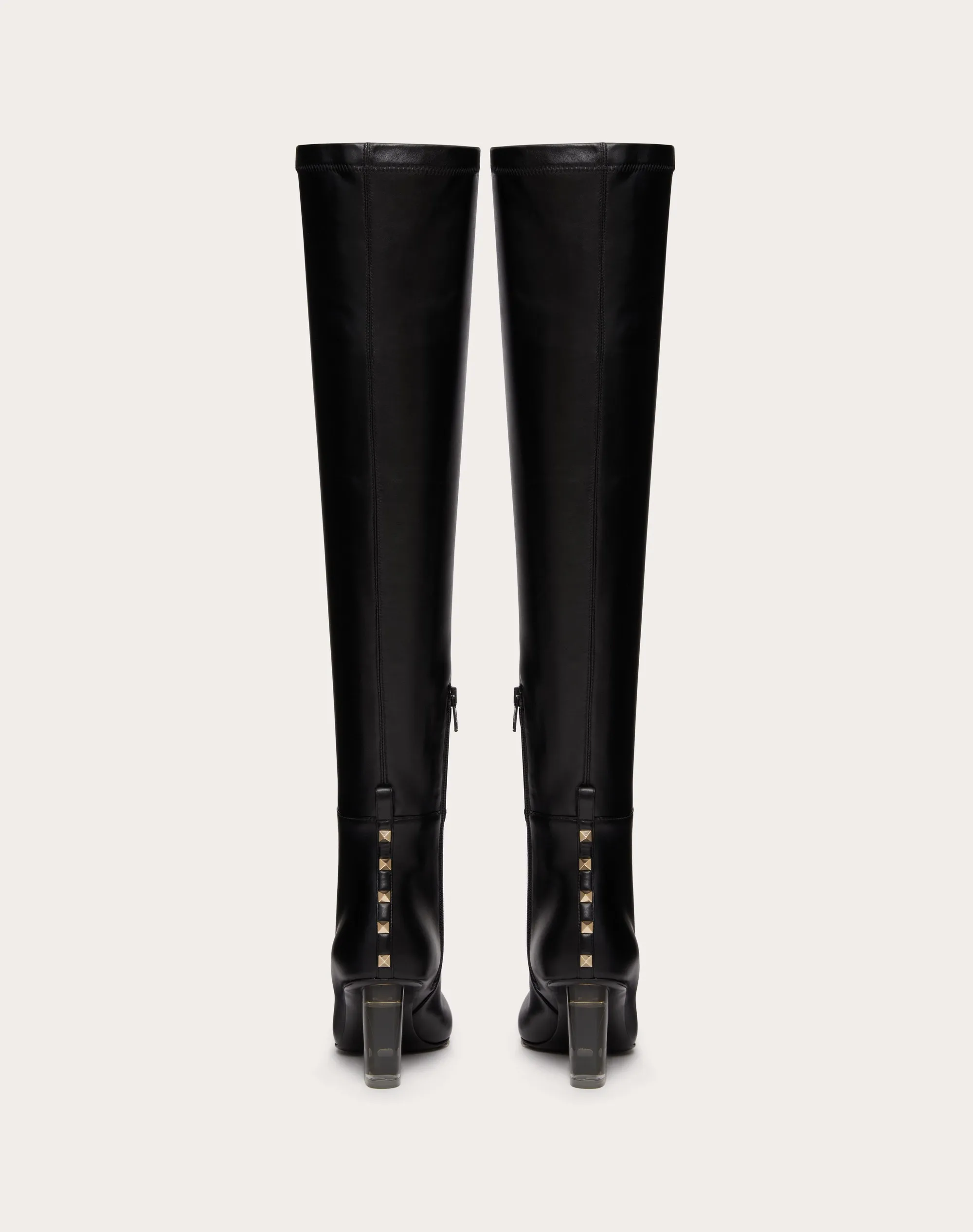 STIVALE SOPRA IL GINOCCHIO ROCKSTUD IN MATERIALE SINTETICO STRETCH 75MM