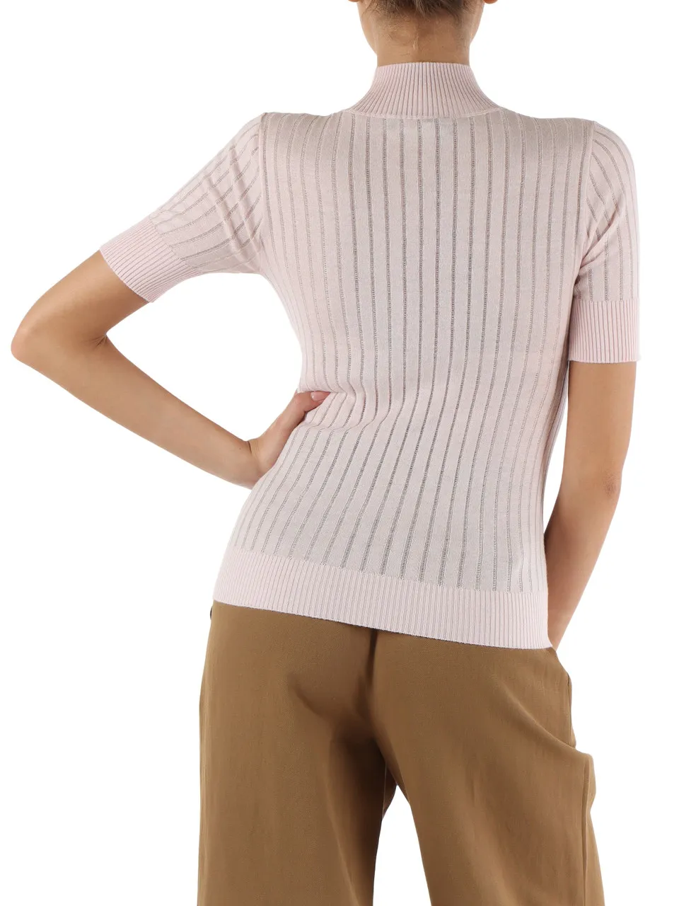 STUDIO: Maglia a coste DILLY in seta e lana