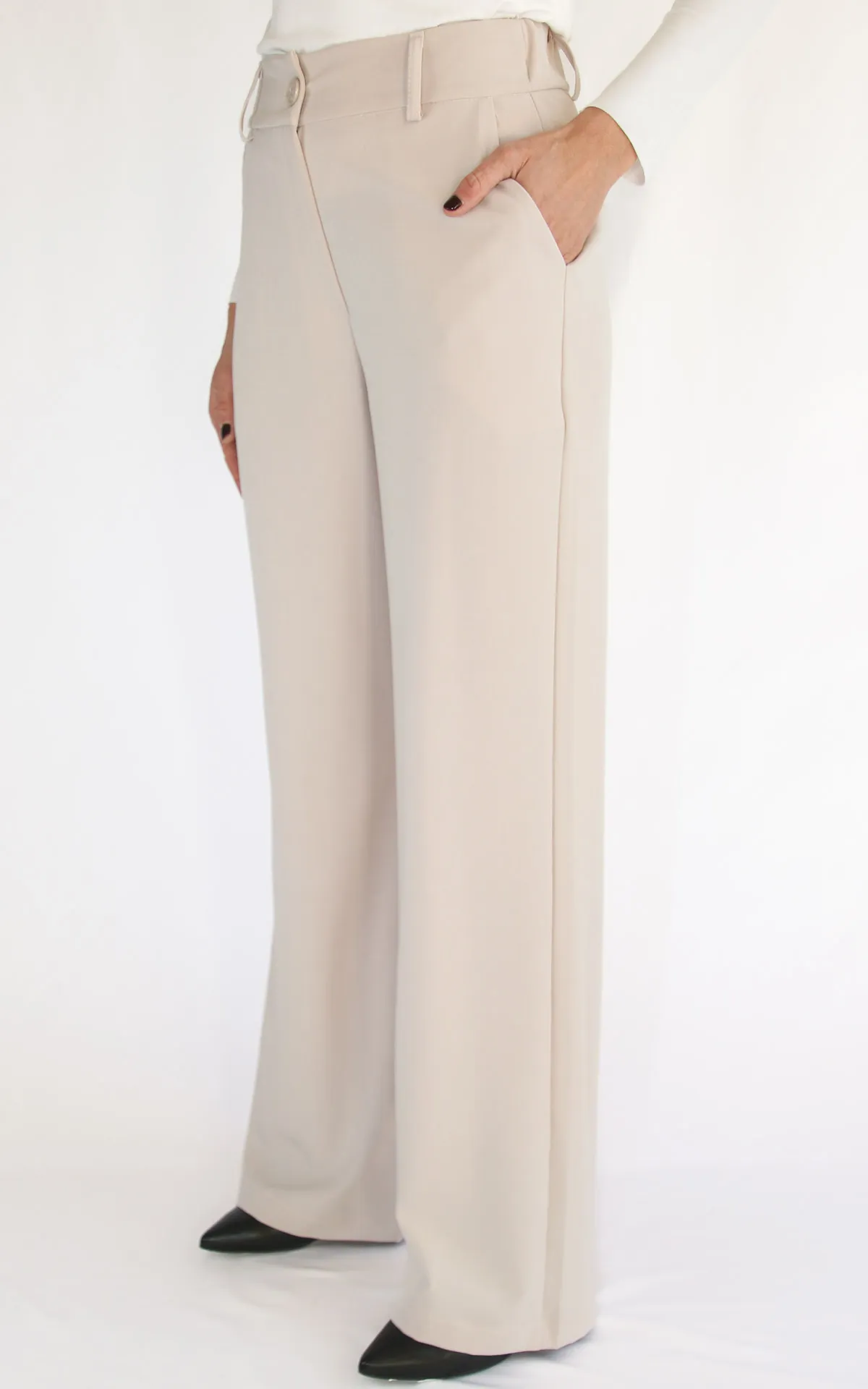 Susymix – Pantalone palazzo – burro