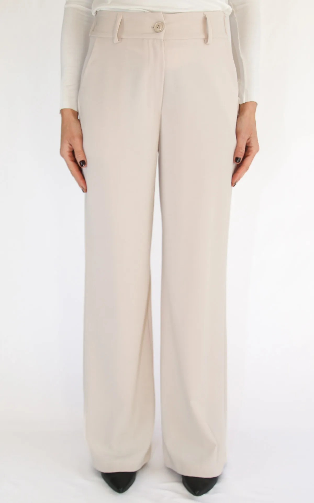 Susymix – Pantalone palazzo – burro